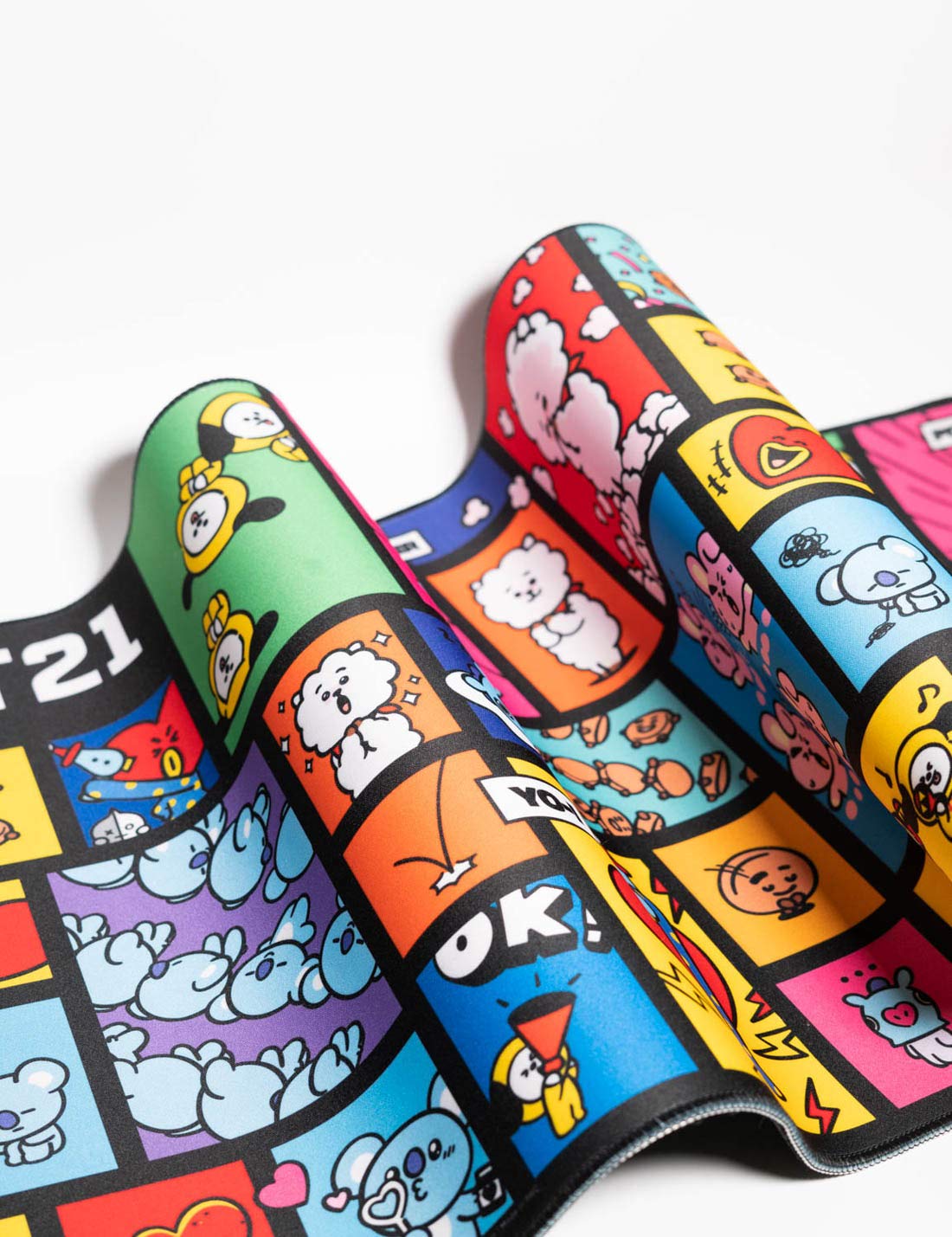 BT21 Characters XXL Gaming Mouse Pad - Non-Slip, Water-Resistant Large Mouse Mat for PC & Laptop - Perfect for Gaming, Office Work, and Computer Desks (BE Army Edition)