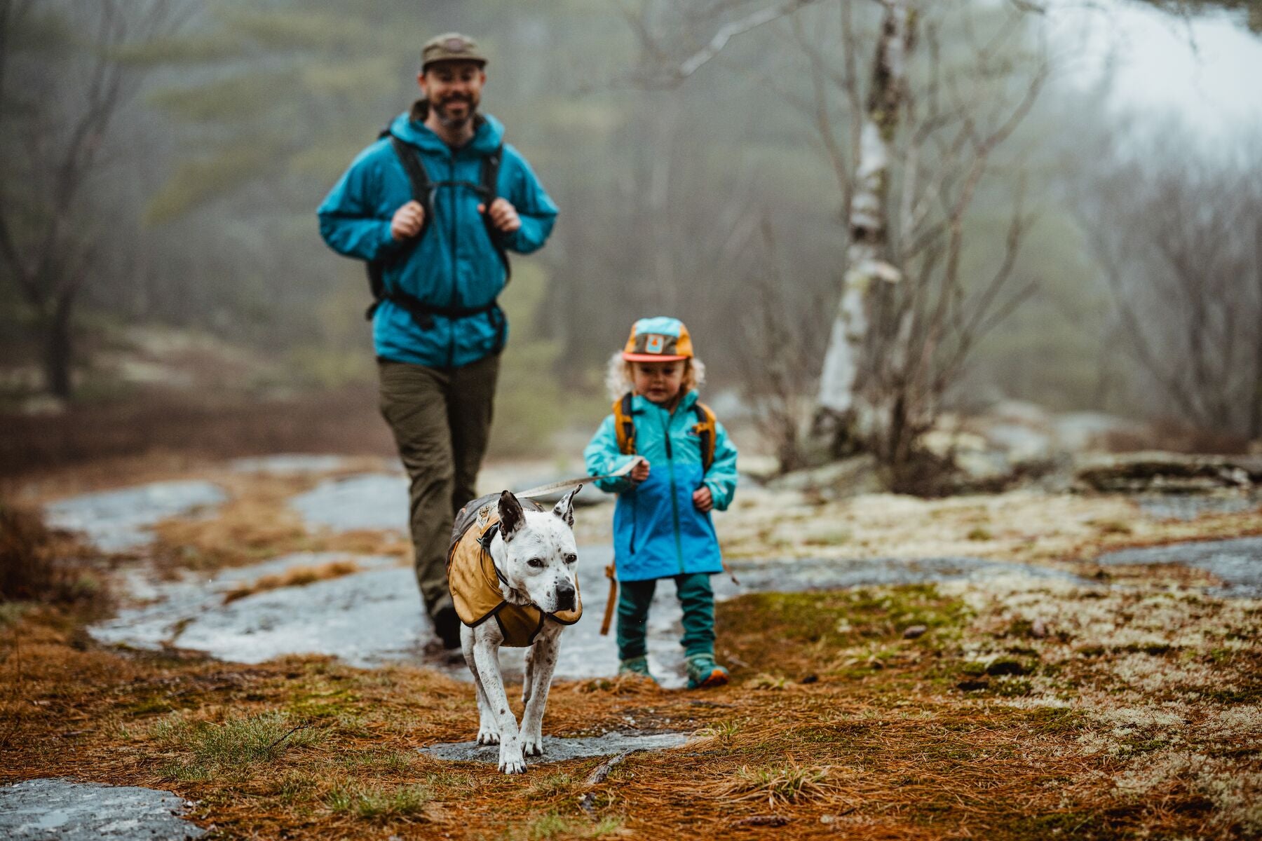Waterproof & Windproof Ruffwear® Sun Shower™ Dog Raincoat - Mineral Yellow | Outdoor Adventure Gear for Hiking, Camping & Wet Weather Protection
