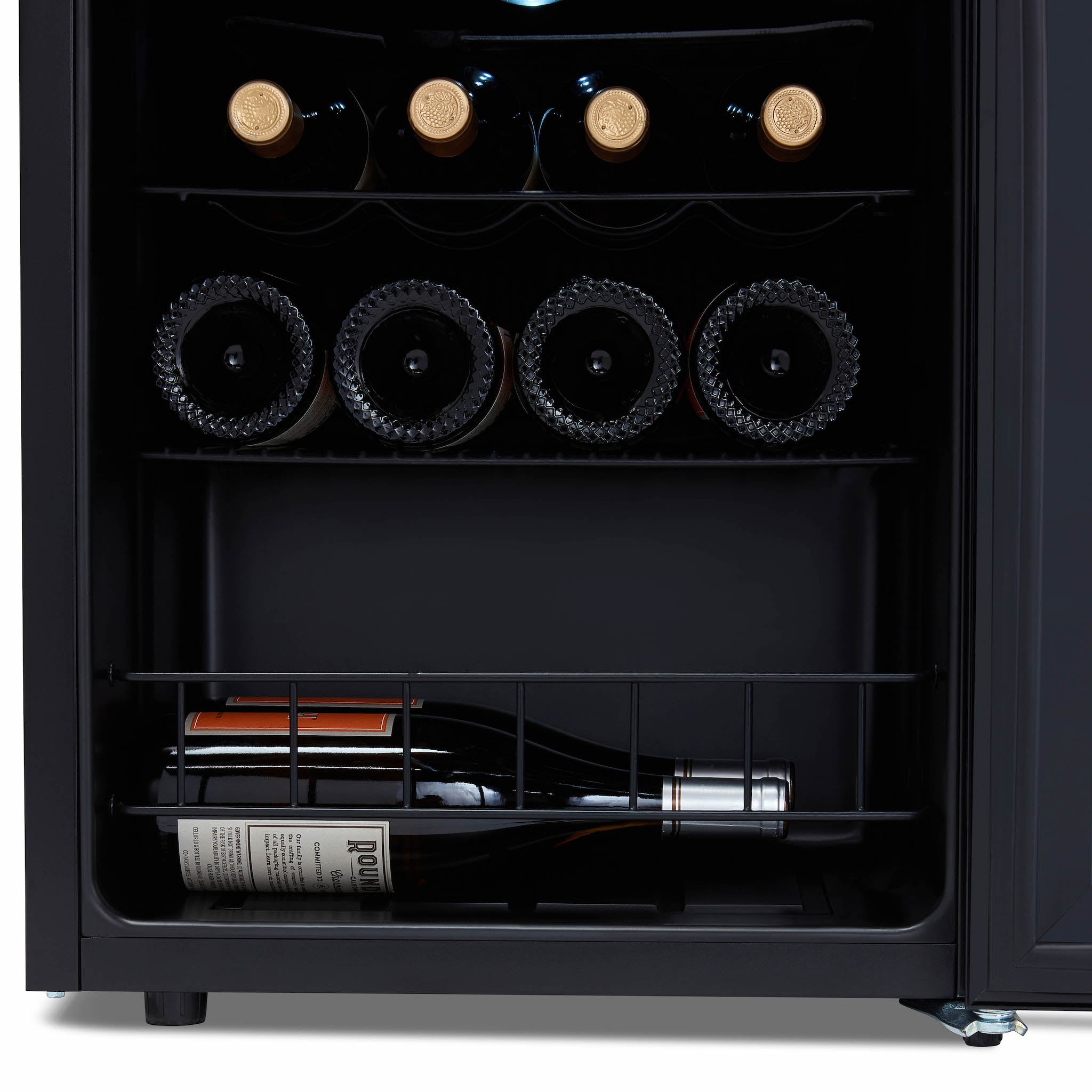 Newair® 16 Bottle 16.9 Black Freestanding Wine Cooler Refrigerator - Perfect for Home Bars, Restaurants, and Wine Cellars