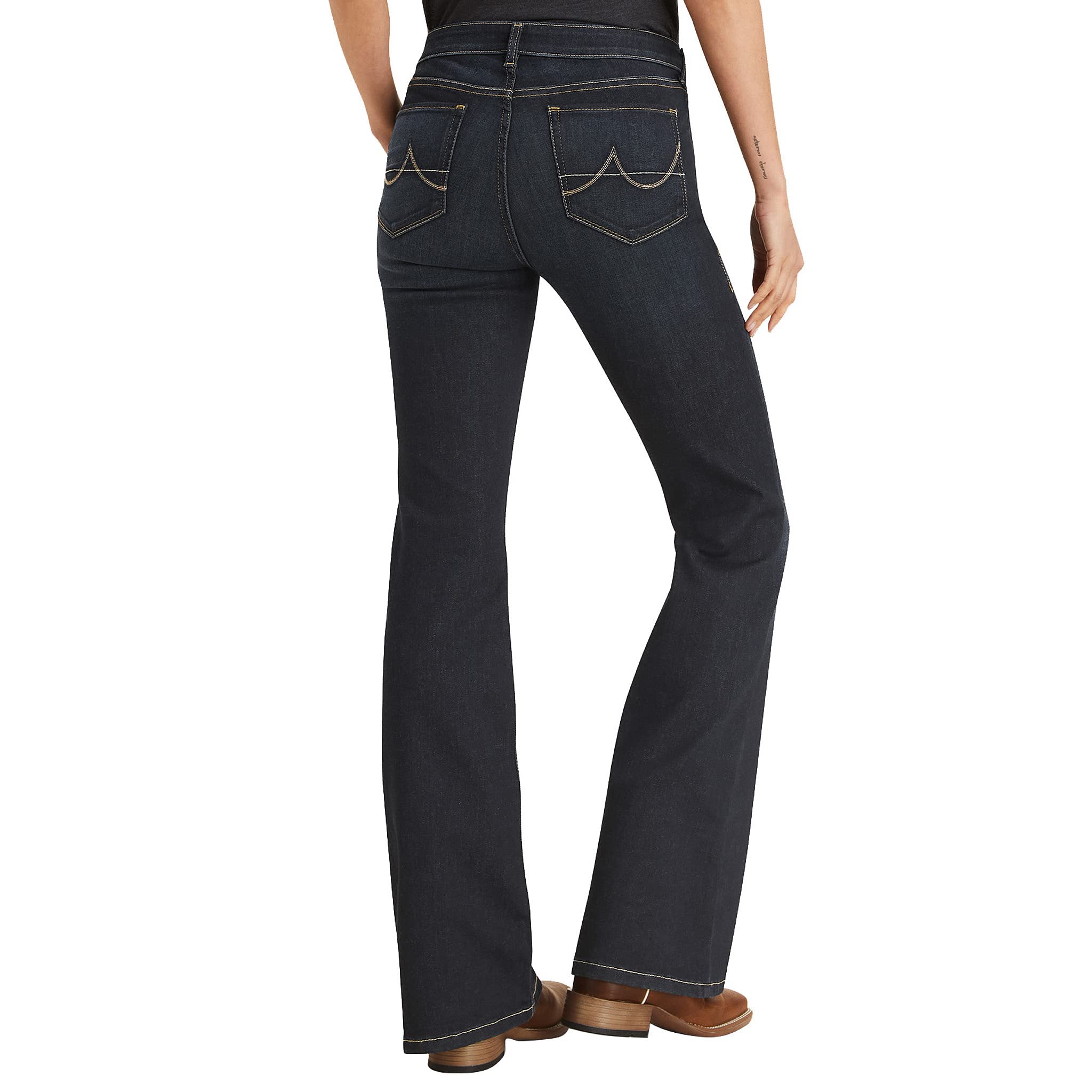 ARIAT Women's Ultra Stretch Perfect Rise Katie Flare Jeans - Comfortable Bootcut Denim Pants for Work, Casual & Western Wear