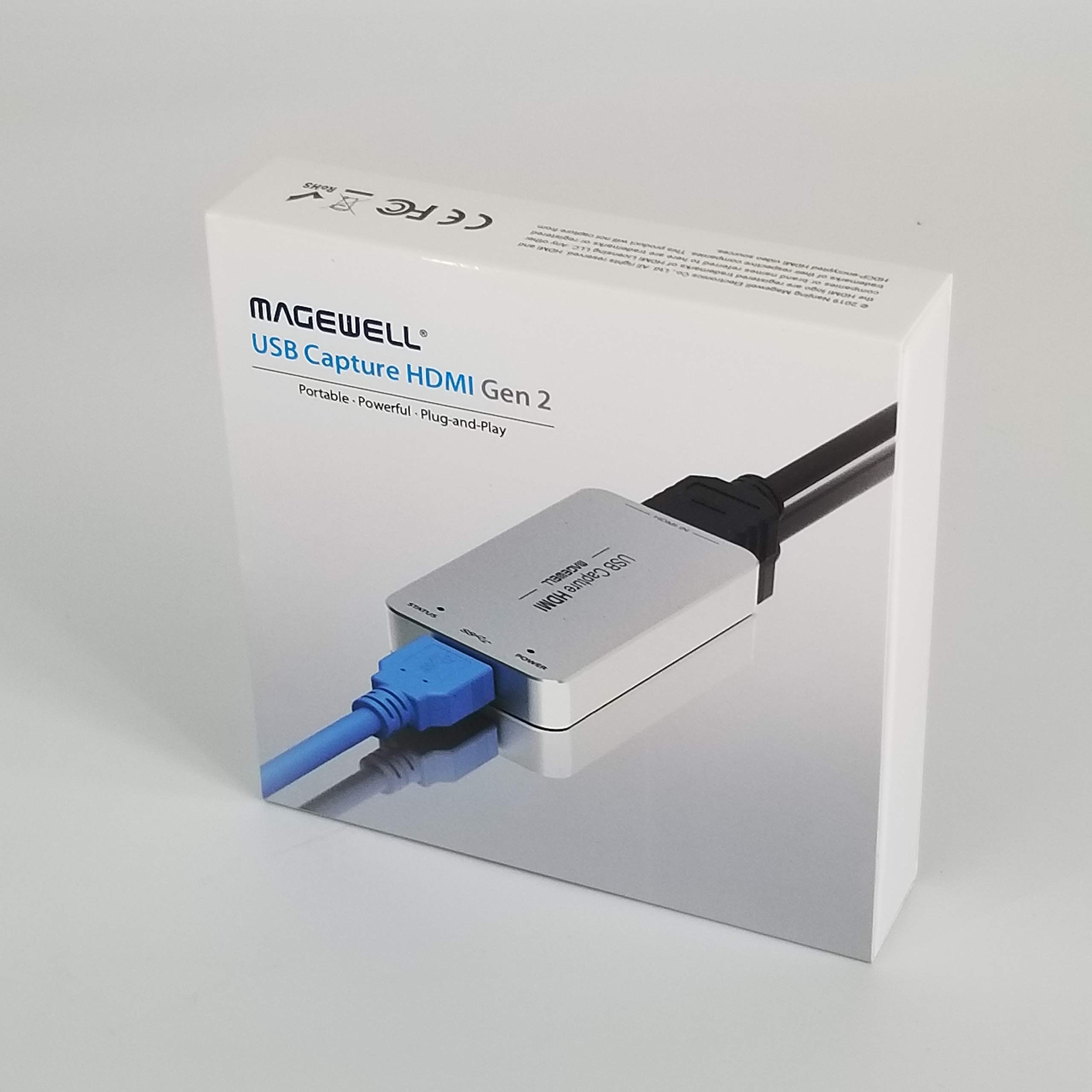 Magewell USB Capture HDMI Gen 2 - 4K HDMI Video Capture Device for Live Streaming, Gaming & Video Conferencing | Compatible with Windows, Mac & Linux | Perfect for Content Creators, YouTubers & Remote Work