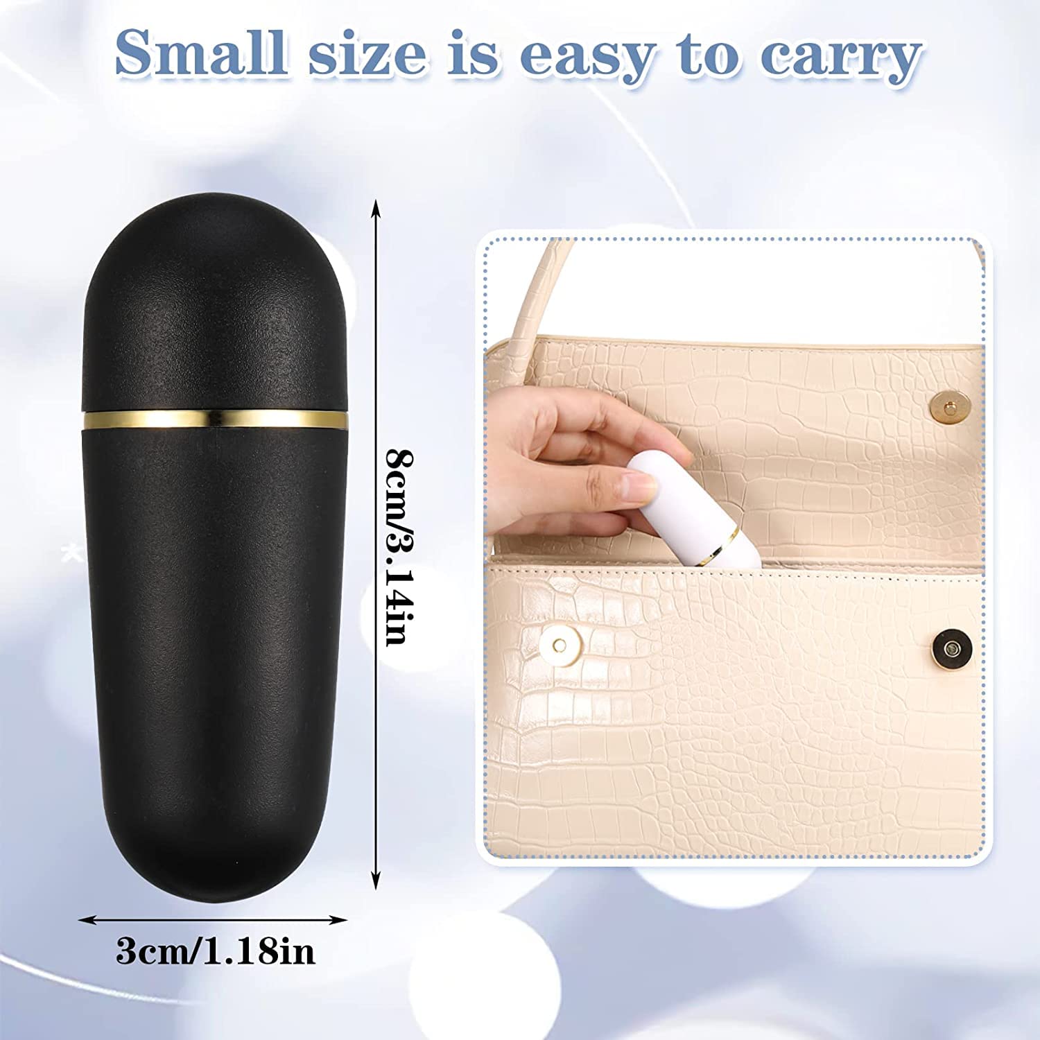 Scizor Volcanic Lava Roller for Face - Oil Absorbing Facial Massager with 1 Volcanic Ball, Reusable & Portable for Oily Skin, Instantly Removes Excess Shine - Perfect for Travel, Gym & On-the-Go Skincare
