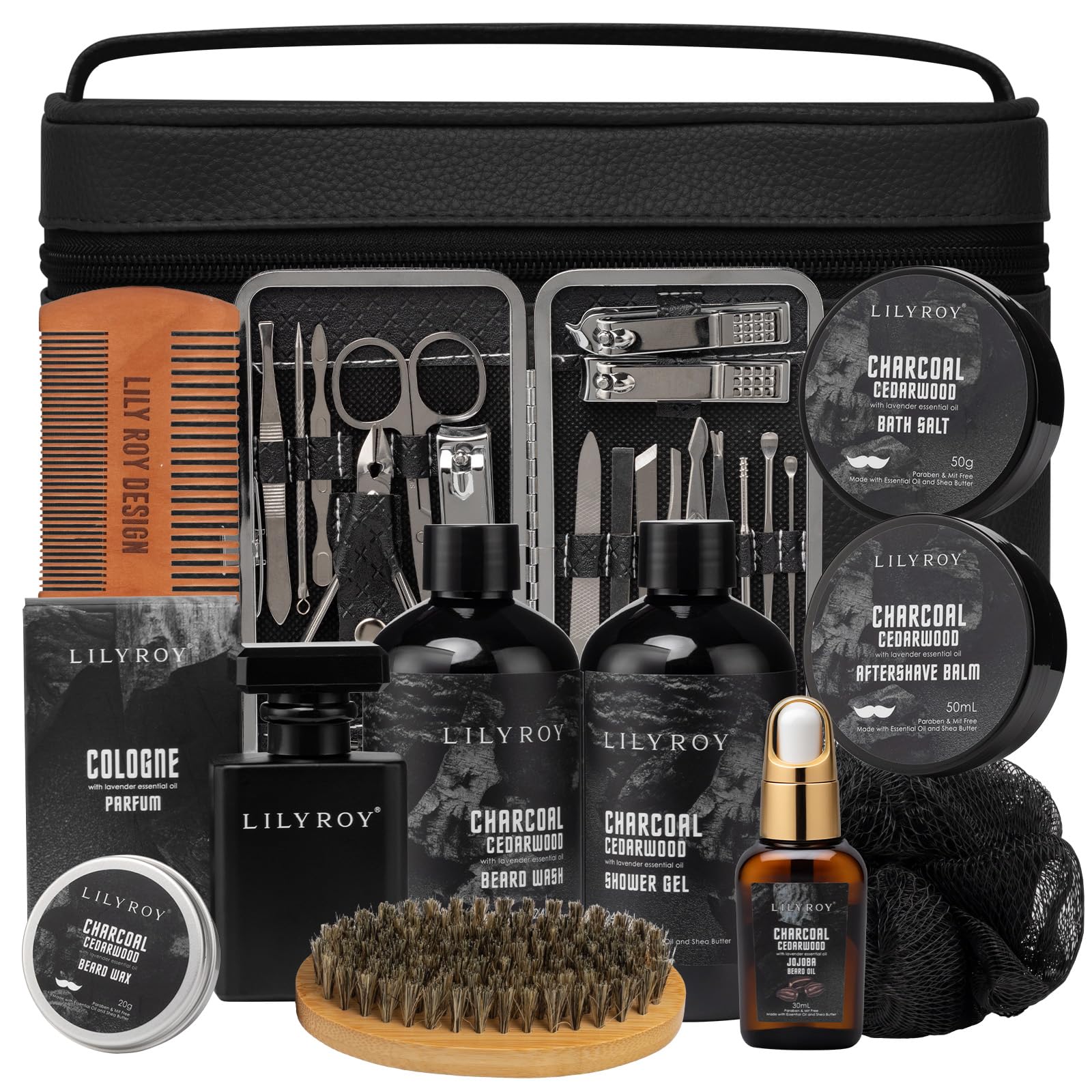 12-Piece Men’s Beard & Body Care Gift Set - Luxury Grooming Kit with Beard Wax for Father's Day, Christmas & Birthdays | Perfect for Dad, Boyfriend & Husband | Ideal for Home, Travel & Spa Relaxation