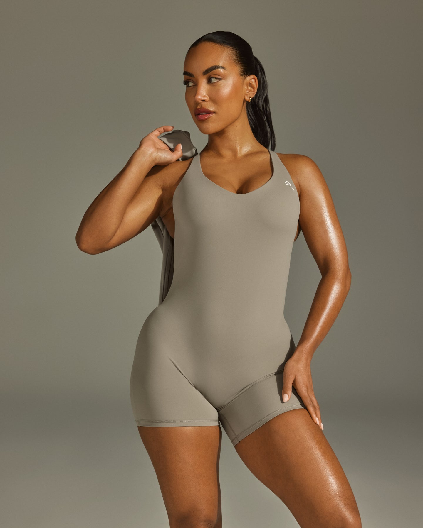 Unified Scoop Back All-In-One 6 | Warm Sand Color | Comfortable Women's Tank Top for Yoga, Gym & Casual Wear