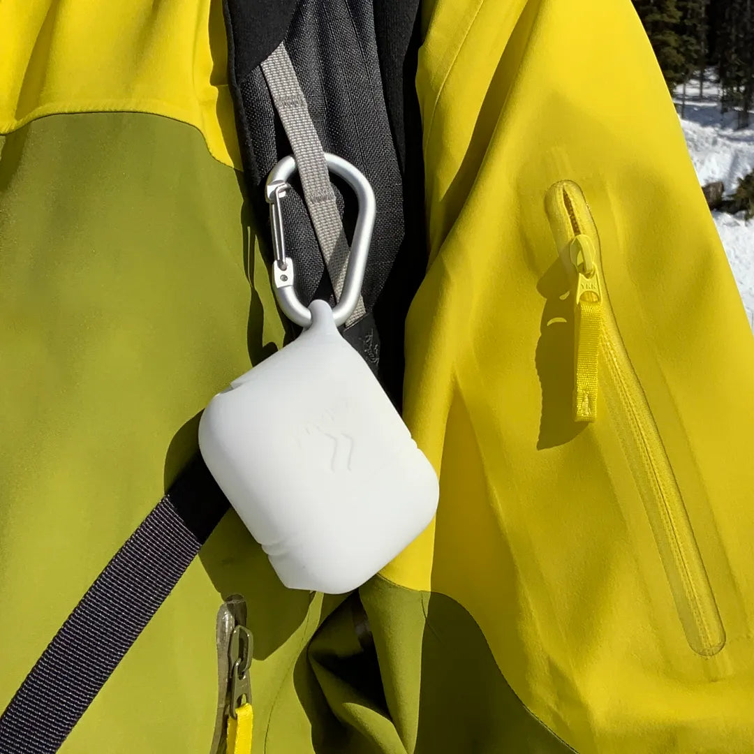 Waterproof Protective Case with Carabiner for AirPods 1st & 2nd Generation - Durable Cover for Gym, Running, Hiking & Outdoor Activities
