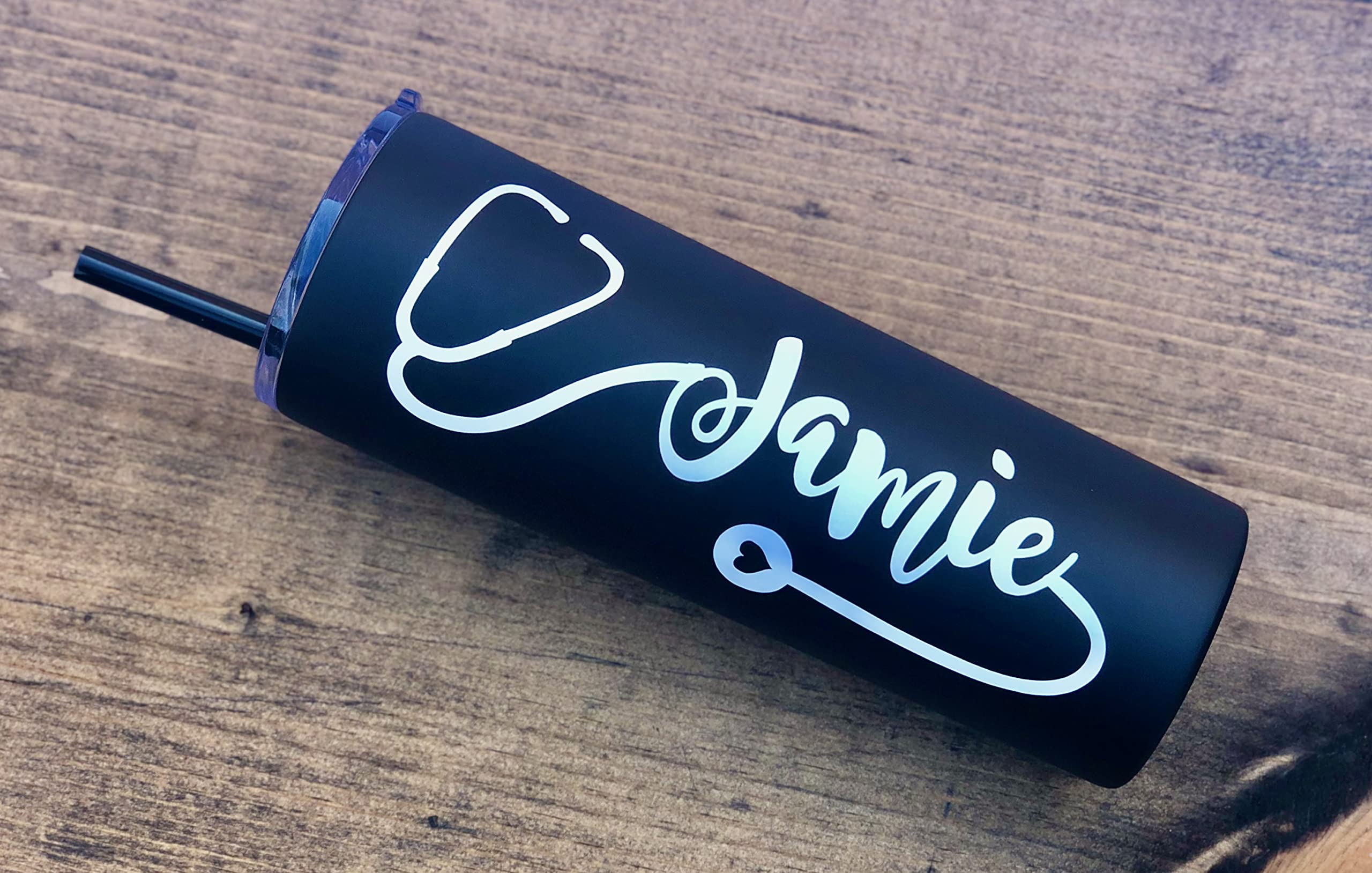 Personalized Nurse Tumbler with Custom Name - Insulated Stainless Steel Cup for RN, Doctor, Medical Assistant | Perfect Nurse Appreciation Gift for Graduation, Birthday & Work Shifts | BPA-Free, Leak-Proof Design