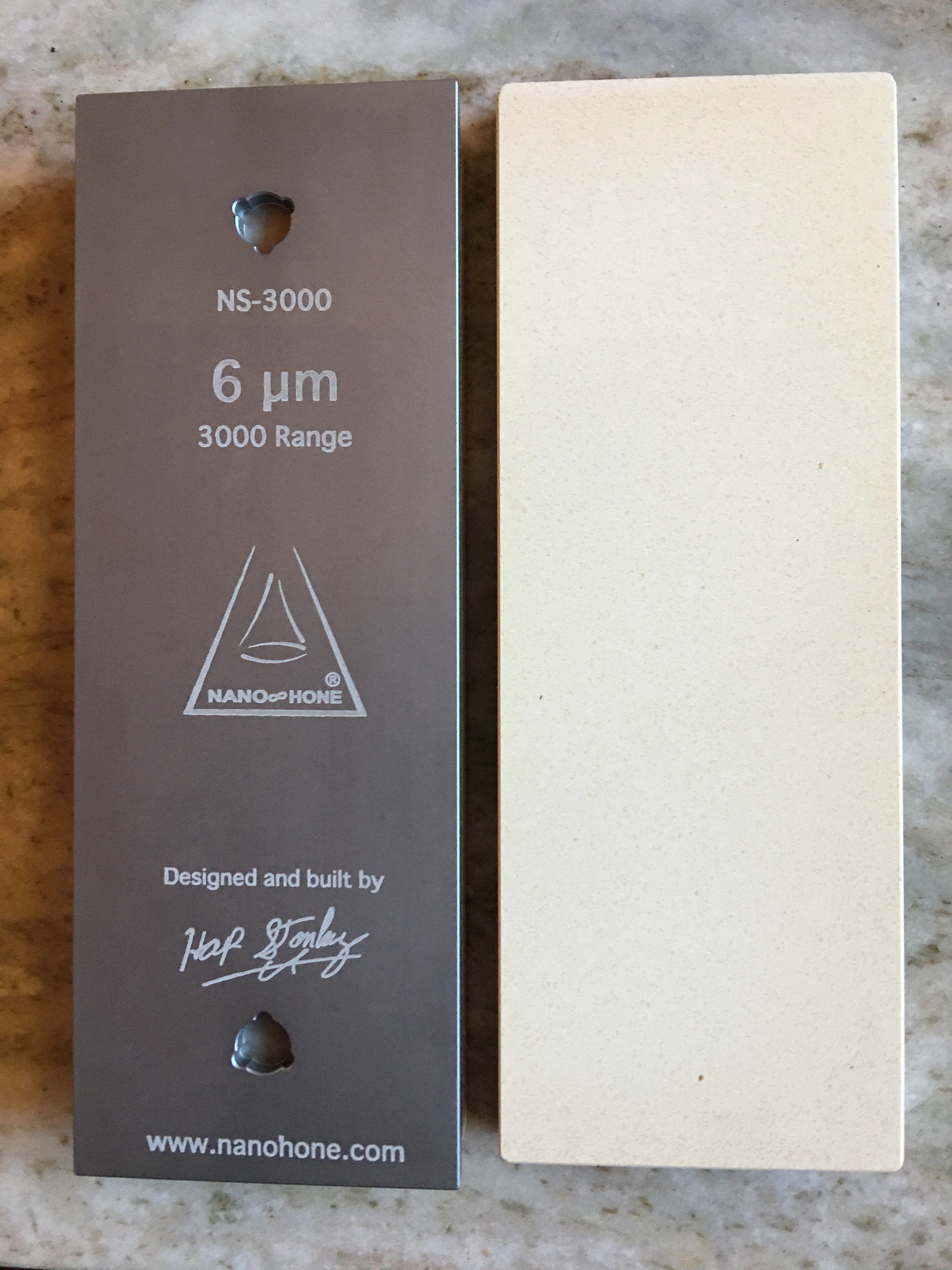 Nano Hone NS 3000 6μm #3000 Ceramic Sharpening Stone - Professional Knife Sharpener for Kitchen, Hunting & Woodworking Tools