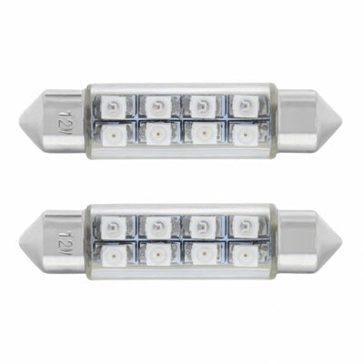 Blue 211 LED Interior Light Bulbs - 2 Pack, Bright White 6000K, 12V/24V for Cars, Trucks, SUVs & RVs - Perfect for Dashboard, Dome, Map & Courtesy Lighting