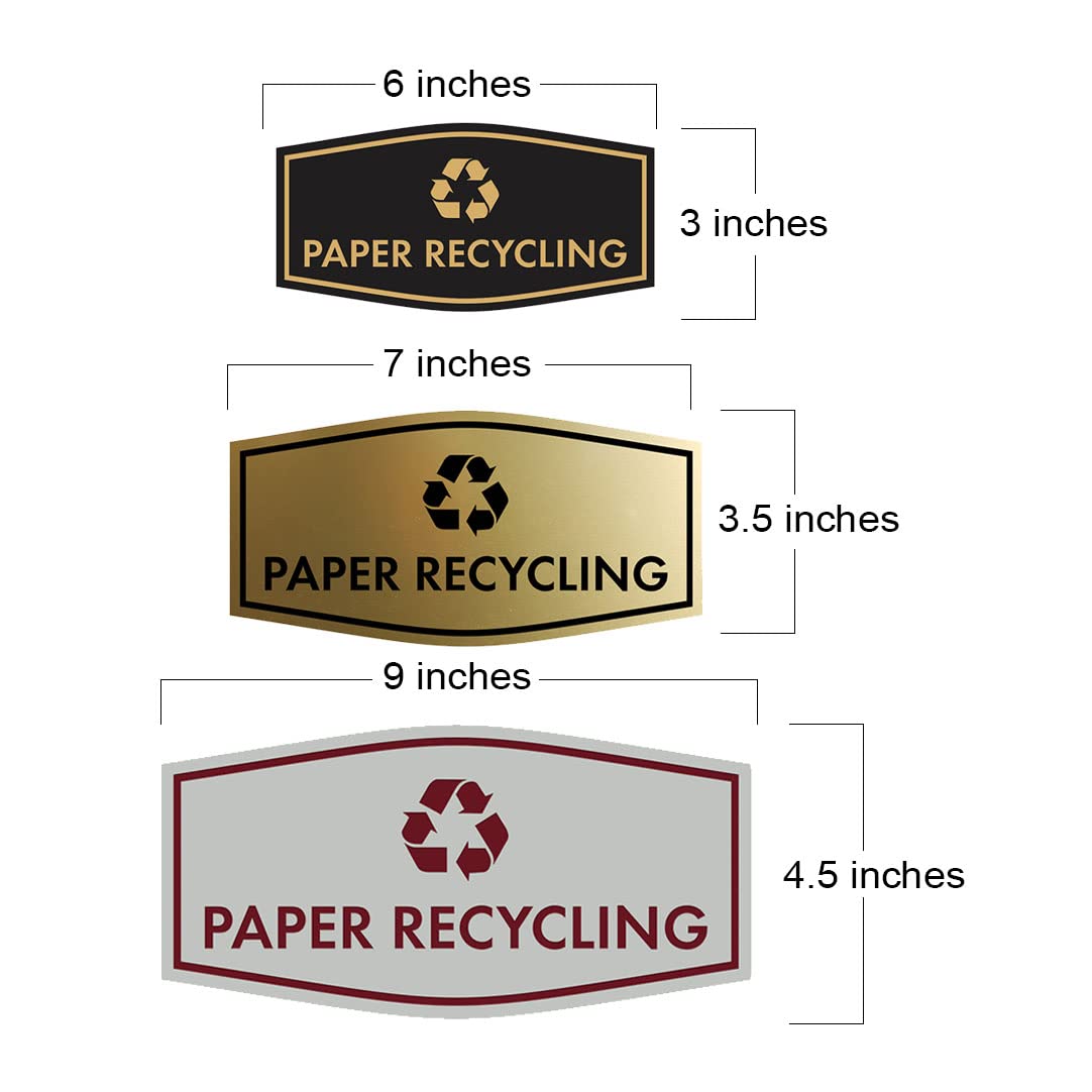 Eco-Friendly Blue Paper Recycling Sign - Medium Size for Office, Classroom & Home Waste Sorting | Sustainable & Stylish