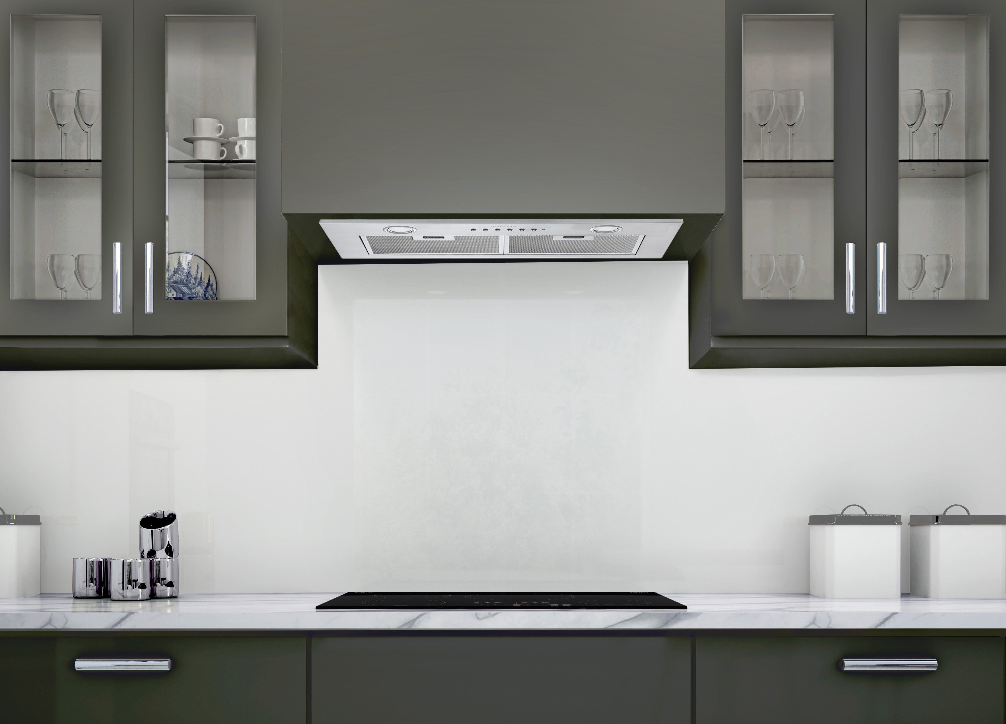 28-inch Built-in BNL430 420 CFM Ducted Range Hood with Night Light - Powerful Kitchen Ventilation for Smoke & Odor Removal - Perfect for Modern Homes & Cooking Enthusiasts