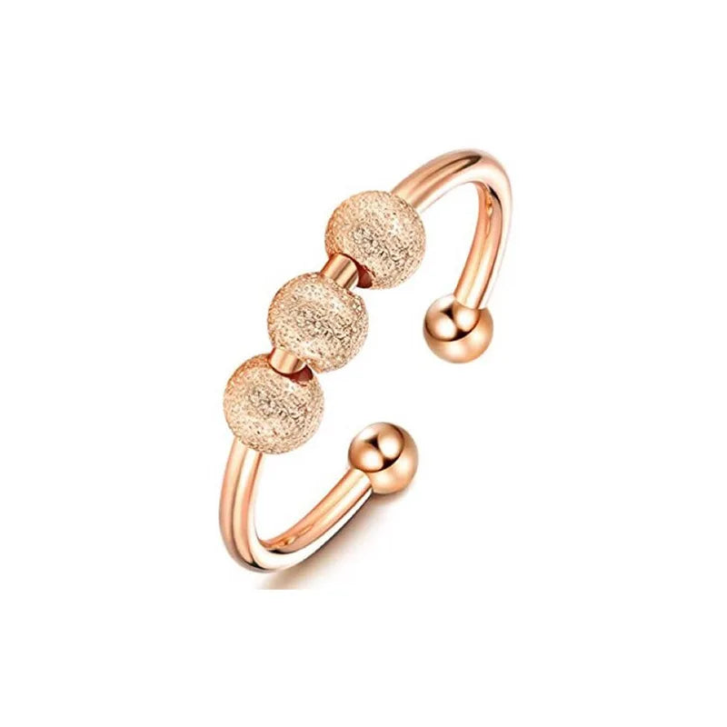 Anxiety Relief Ring with Daisy Flower & Butterfly Design - Stress Relief Jewelry for Women - Perfect for Anxiety, Meditation & Everyday Wear