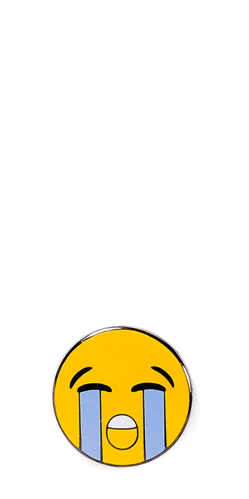 Crying Face Pin - Funny Emoji Brooch for Backpacks, Jackets & Hats - Express Emotions with Cute Sad Face Accessory for Teens & Adults