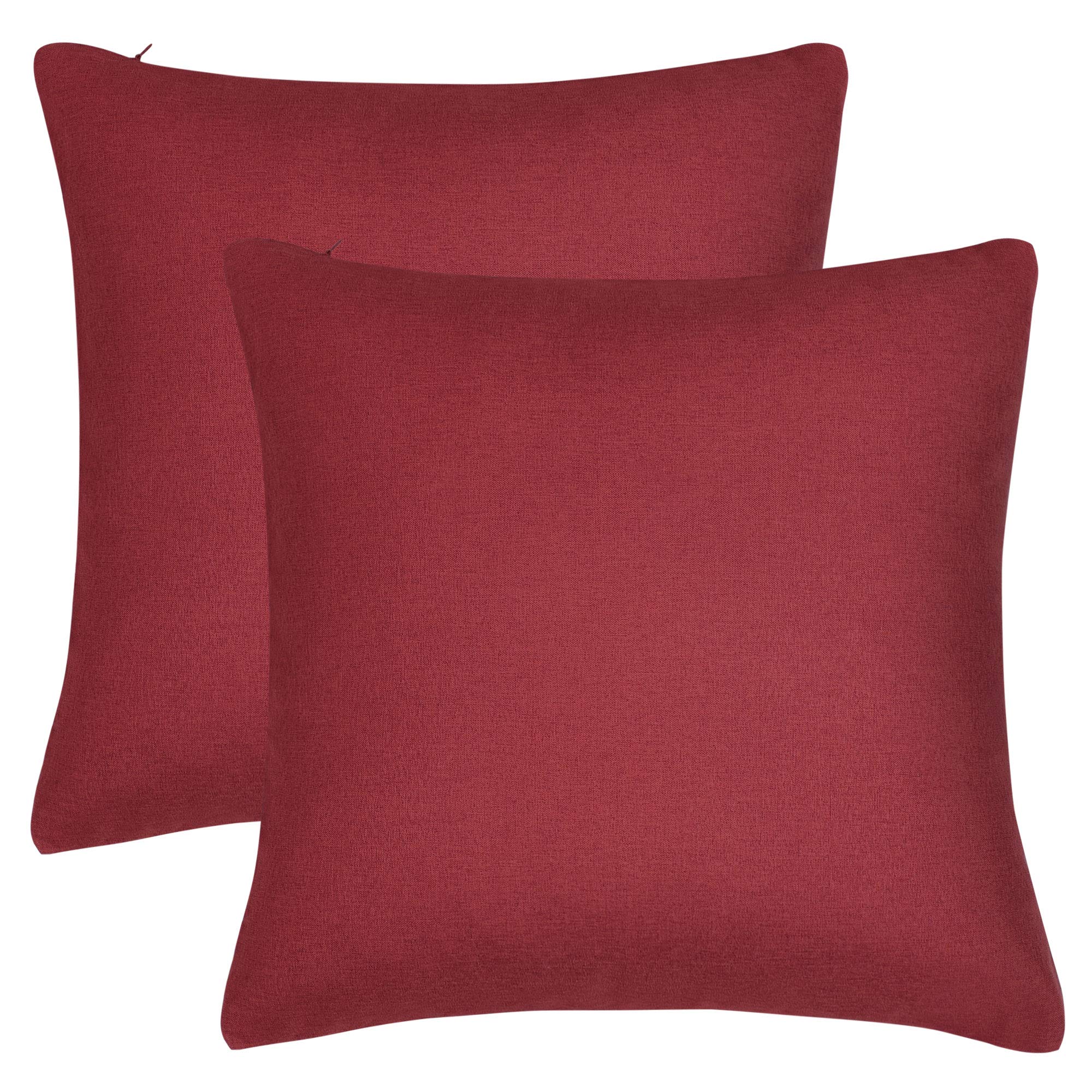 PiccoCasa 2 Pack Waterproof Throw Pillow Covers 20x20 Inch - Decorative Square Cushion Covers for Sofa, Couch, Bed, Patio & Outdoor - Red Home Decor Accessories for Living Room, Garden & Indoor/Outdoor Use