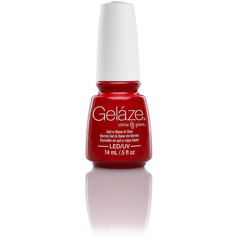China Glaze Gelaze Long-Lasting Nail Polish in Salsa Red #81636 (0.5 oz) - Perfect for Manicures, Pedicures & Nail Art Designs