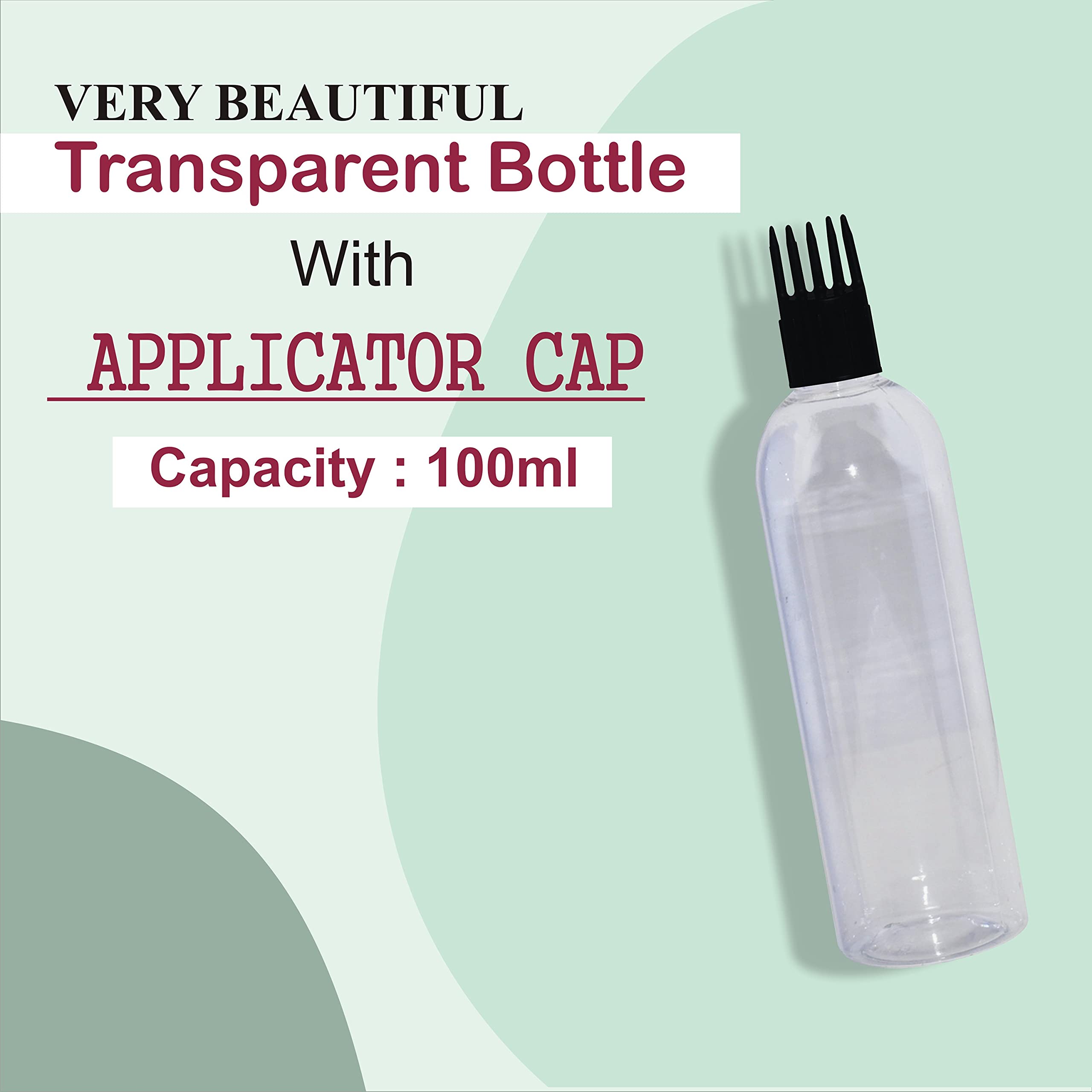 Empty Cosmetic Containers 100ml-500ml - Transparent Shampoo Bottles, Hair Oil Bottles, Sanitizer Bottles with Applicator Cap & Lotion Pump Dispenser | Ideal for DIY Beauty Products, Travel Size Toiletries & Home Organization