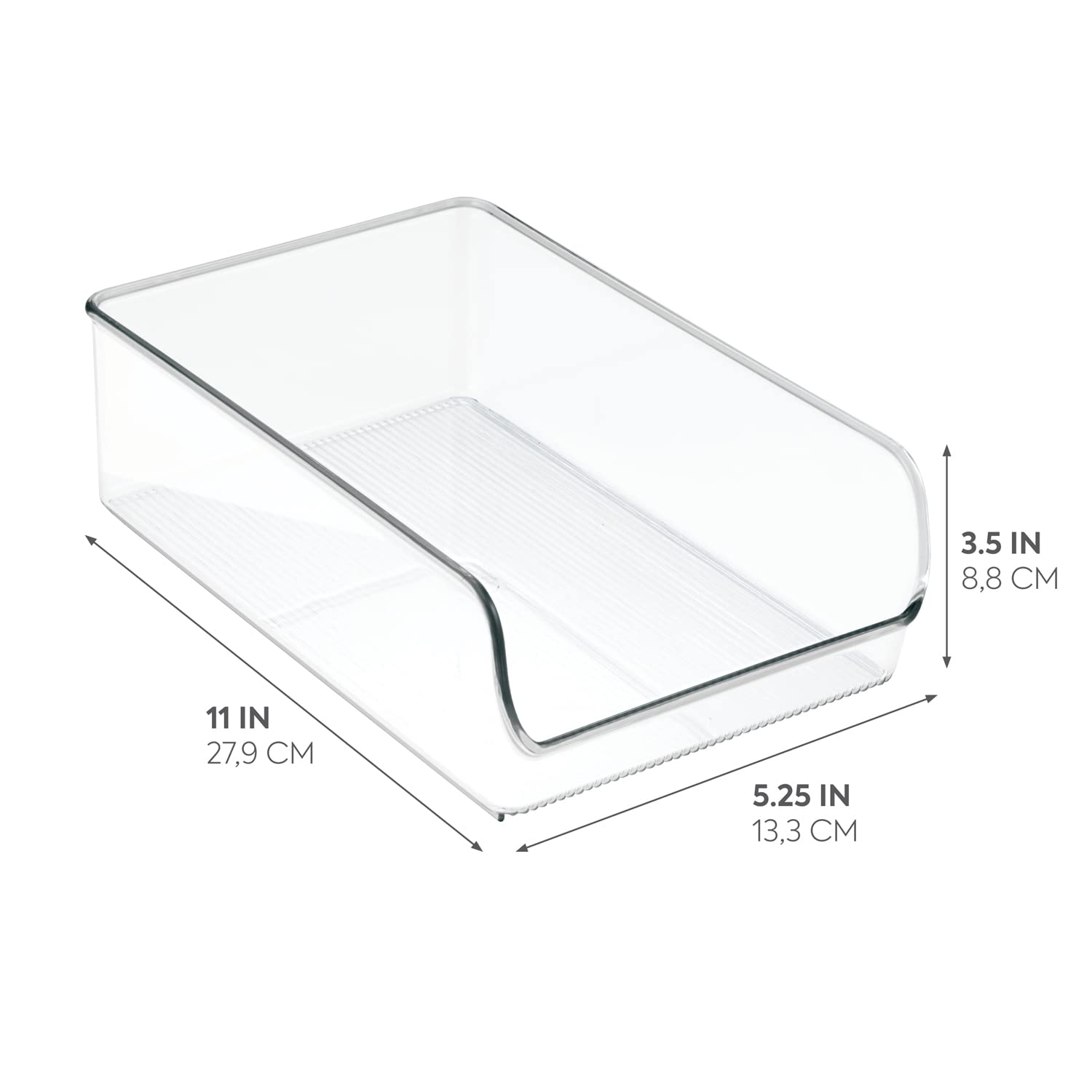 iDesign BPA-Free Plastic Storage Bin for Kitchen, Fridge, Freezer, Pantry & Cabinet Organization - Clear Linus Collection (11