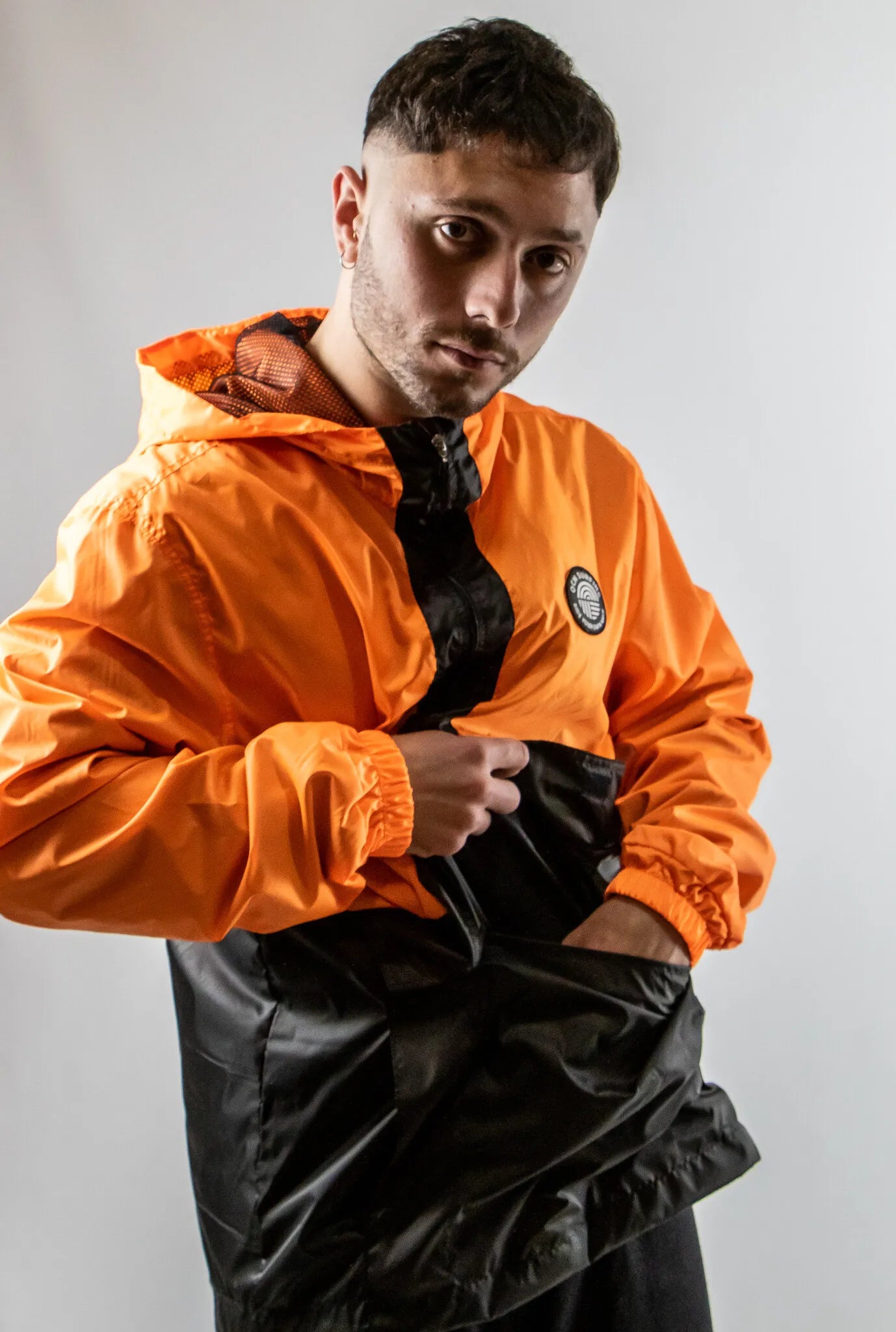 Anorak Ocn Windbreaker H Spark Black Orange - Waterproof Outdoor Jacket for Hiking, Camping & Winter Sports