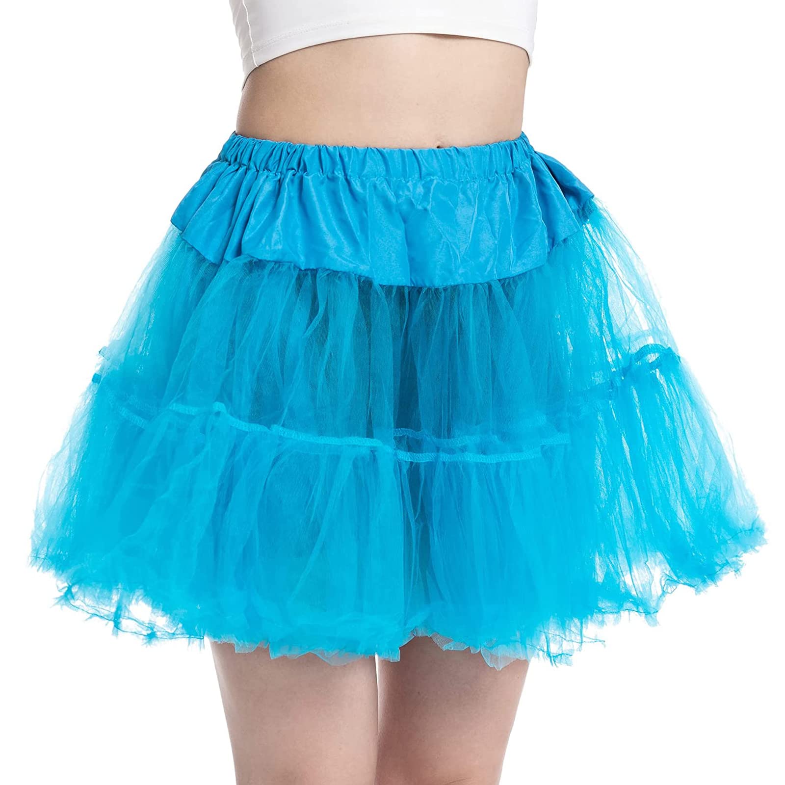 Colorful Women's Layered Ballet Tutu Skirt - Short Tulle Petticoat Bubble Skirt for Dance, Ballet, Party & Performance - Perfect for Dance Recitals, Costumes, Photo Shoots and Special Occasions