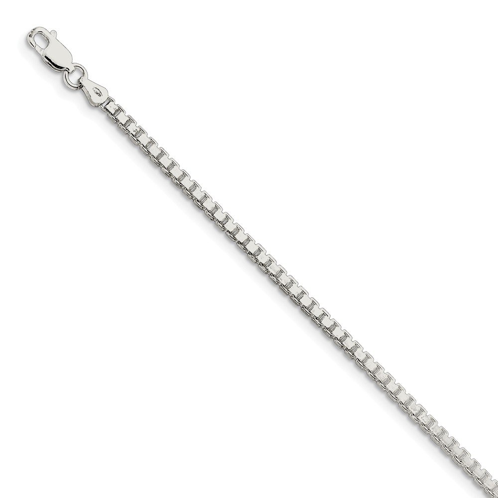 925 Sterling Silver 2.5mm Box Chain Necklace for Women & Men - Durable Lobster Clasp Jewelry Gift for Anniversary, Birthday & Everyday Wear - Perfect for Layering, Casual & Formal Outfits