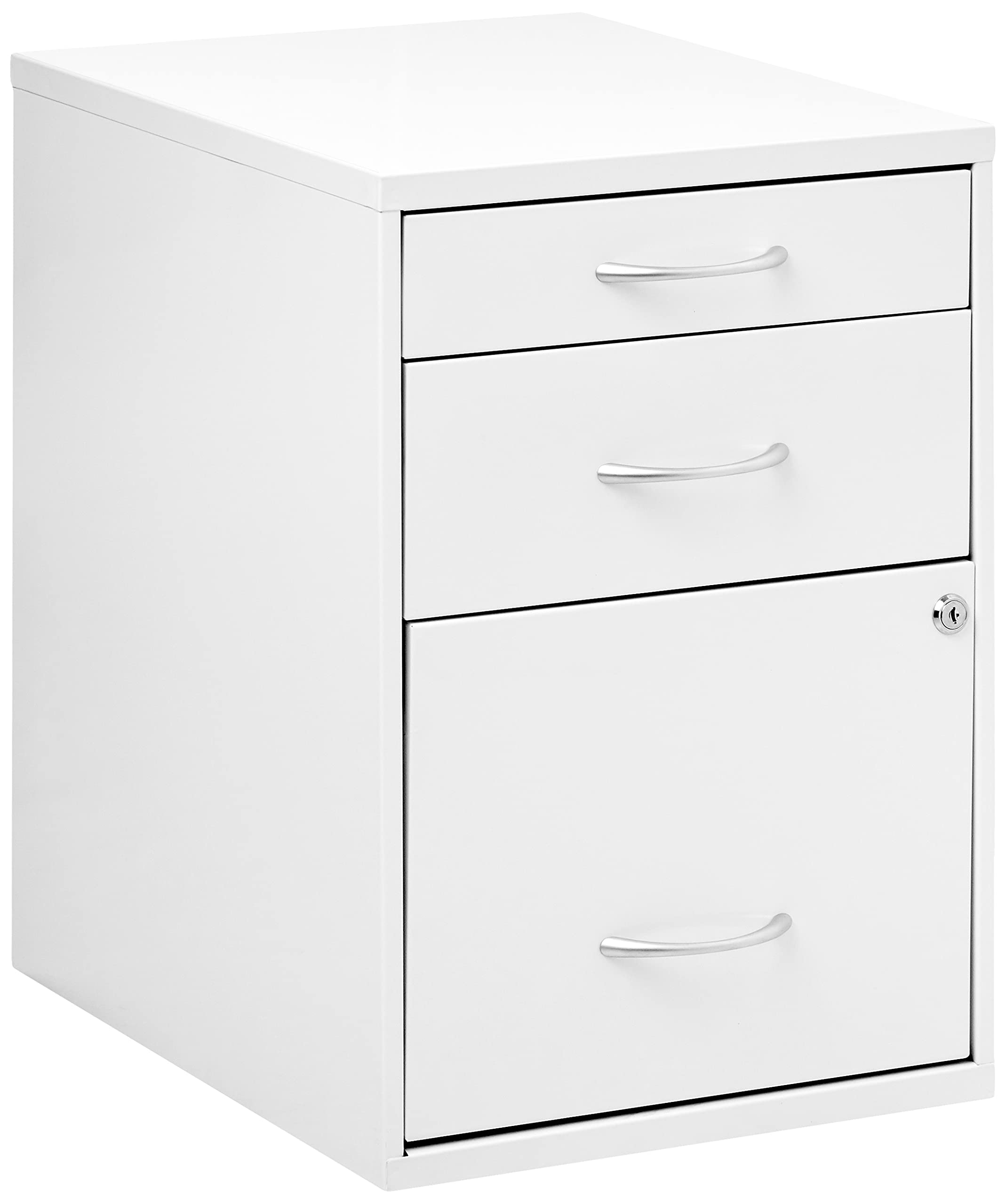 OSP Heavy Duty 3-Drawer Metal File Cabinet - White Office Storage for Letter/Legal Files & Supplies | Perfect for Home Office, School & Business Organization