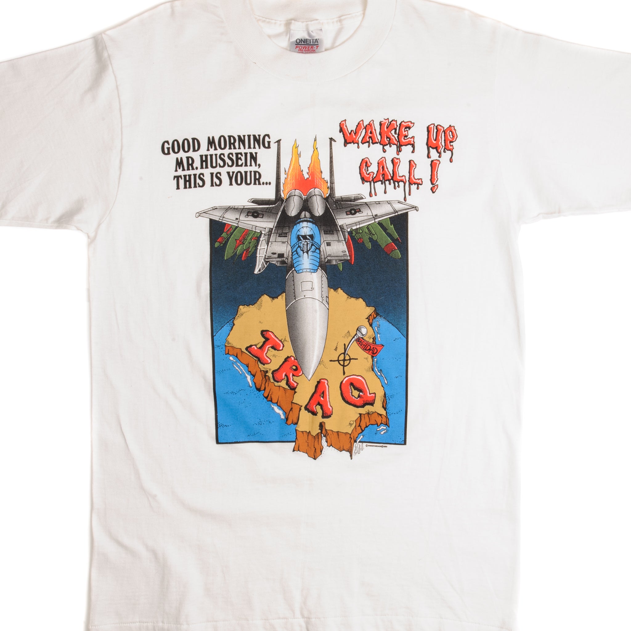 Vintage US Armed Forces Gulf War T-Shirt 1980s Retro Military Tee - Large Size, 100% Cotton, Made in USA - Perfect for Veterans Day, Military Appreciation & Patriotic Events