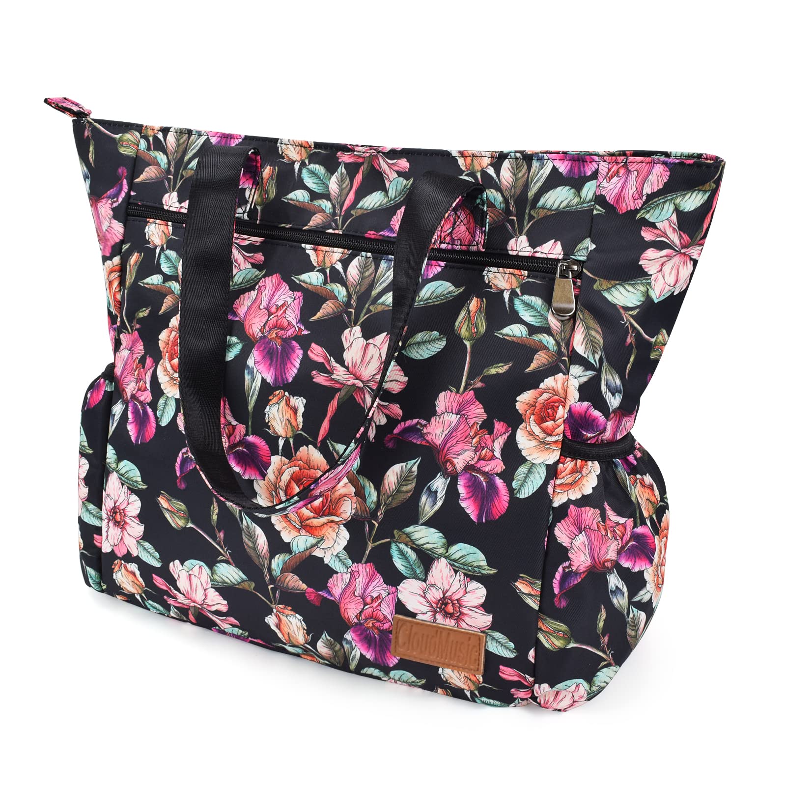 CLOUDMUSIC Large Waterproof Shoulder Tote Bag for Women - Perfect for Nurses, Teachers, Work, Gym, Travel & Beach - Spacious & Durable Everyday Carryall