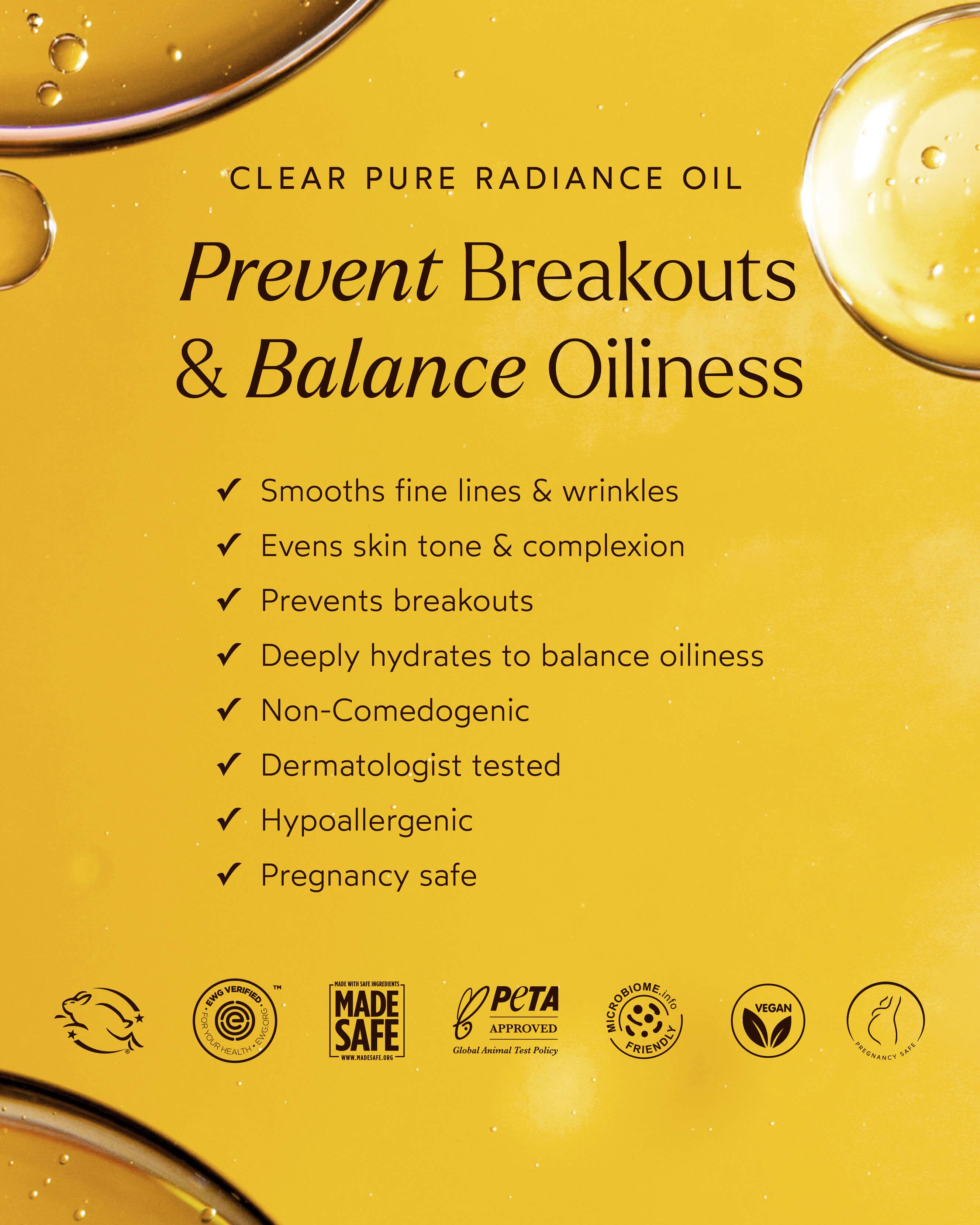 Clear Pure Radiance Facial Oil - Organic Glow Booster for Dry & Sensitive Skin | Day & Night Hydration | Vegan Skincare for Radiant Complexion