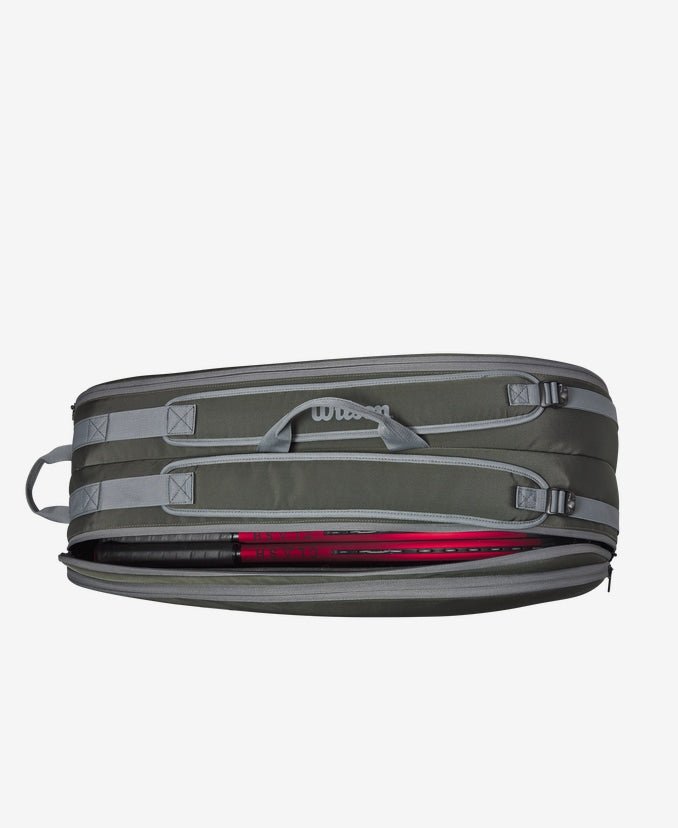 Wilson Tour Tennis Bag 6-Pack - Premium Durable Dark Green Tennis Gear for Players & Coaches | Perfect for Tournaments, Practice & Travel