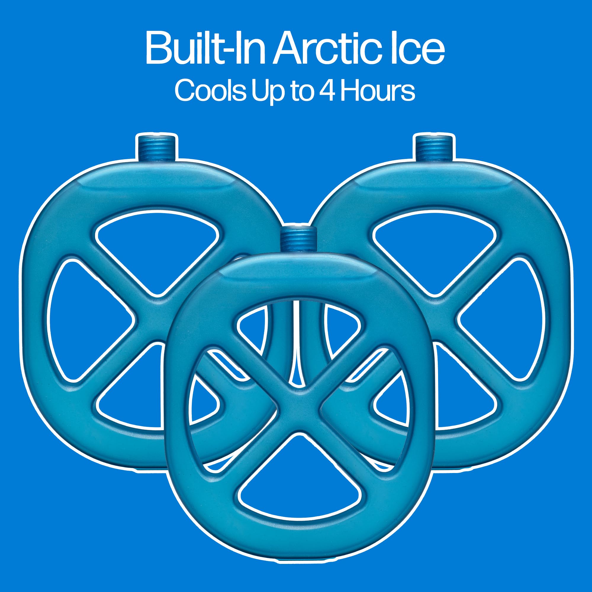 Arctic Air Ice Jet Personal Air Cooler - 3-Speed Portable Cooler with Reusable Ice Packs, Multi-Directional Vent & 7 LED Lights - Ultra Quiet Room Cooler for Home, Office, Bedroom and Outdoor Use