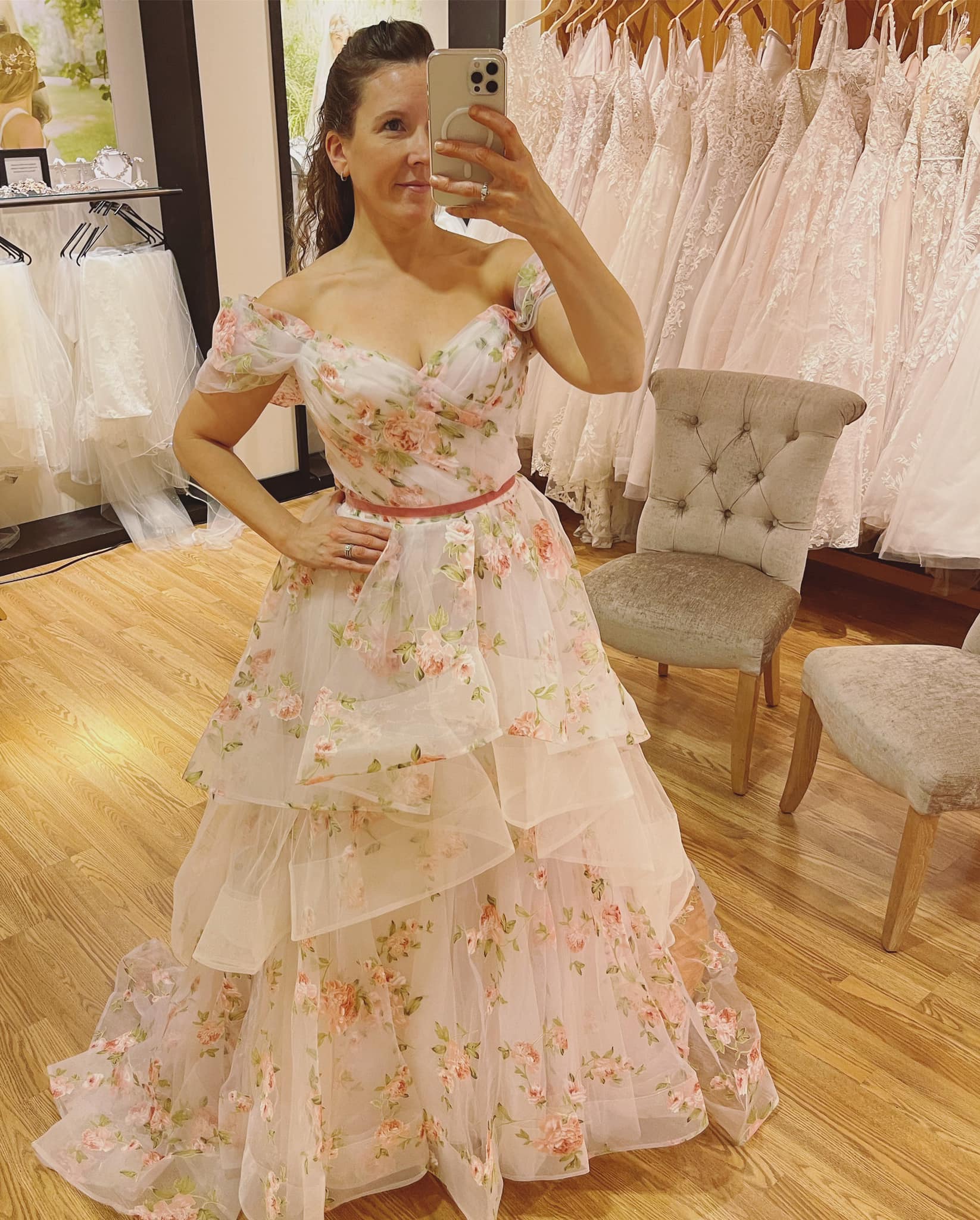 Wtoo Rosabel Floral Gown - Elegant Wedding Dress with Lace Appliques & Floral Embroidery | Perfect for Bridal Ceremonies, Formal Events & Special Occasions