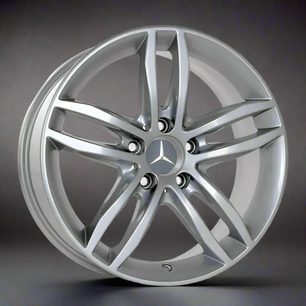 17 Inch Mercedes C250 Wheel Replacement - Silver Replica Rim 85227 | Compatible with C250 Sedan & Coupe | Durable Alloy Wheels for Smooth Ride & Enhanced Style