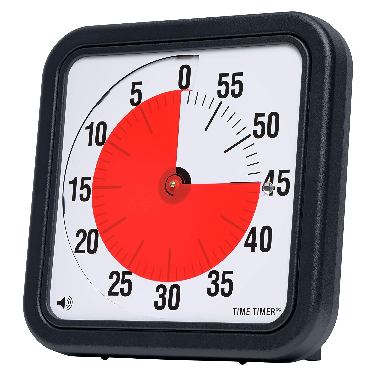 Original 12 Inch TIME TIMER 60 Minute Visual Timer - Silent Operation for Kids, Classroom Learning, Homeschool Study & Office Meetings | Black Desk Clock for Teachers & Students | Perfect for Time Management & Focus