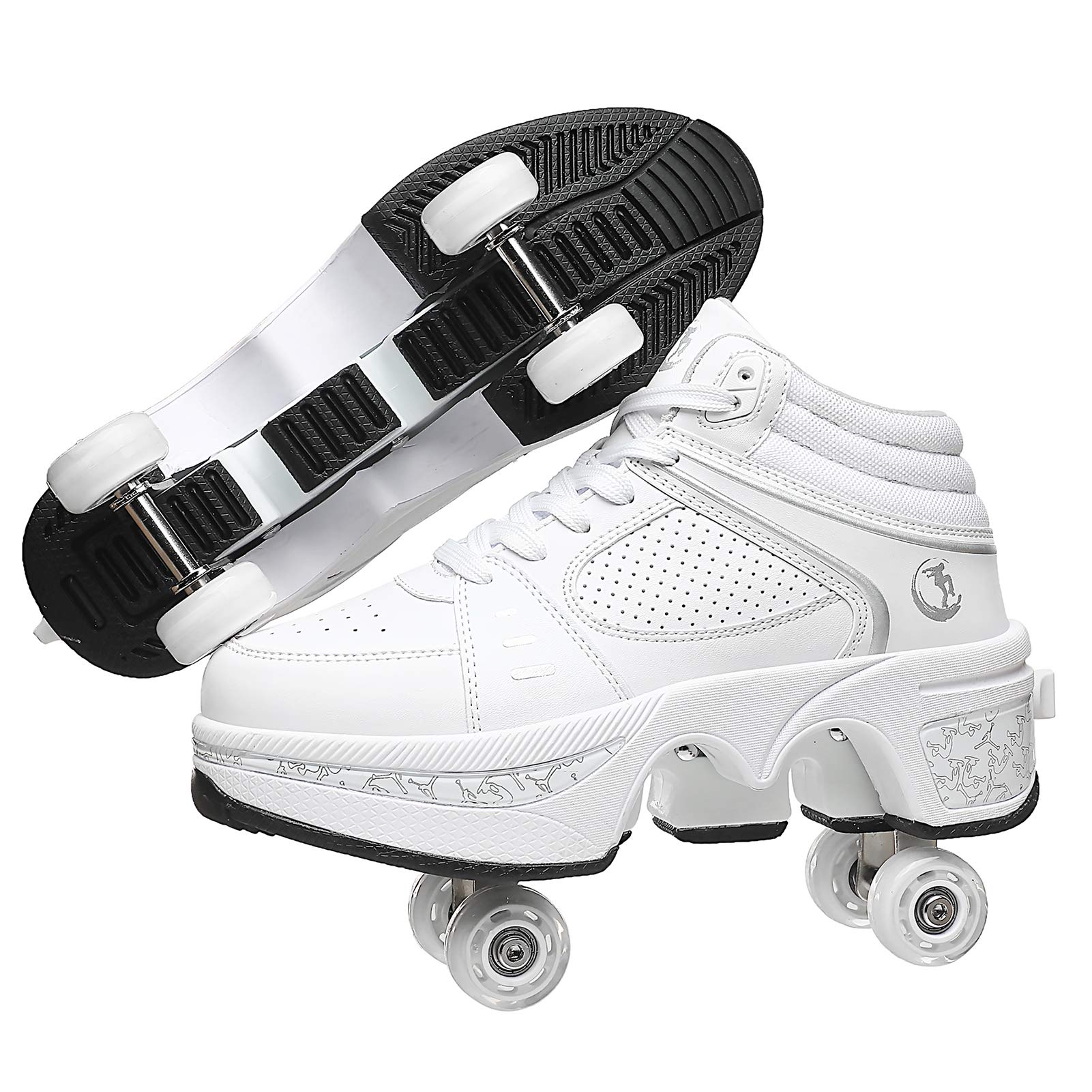Unisex Roller Shoes for Men & Women - Casual Sports Skates with Deformation Wheels for Outdoor Recreation, Parkour & Walking | Perfect for Skating, Fitness & Urban Commuting