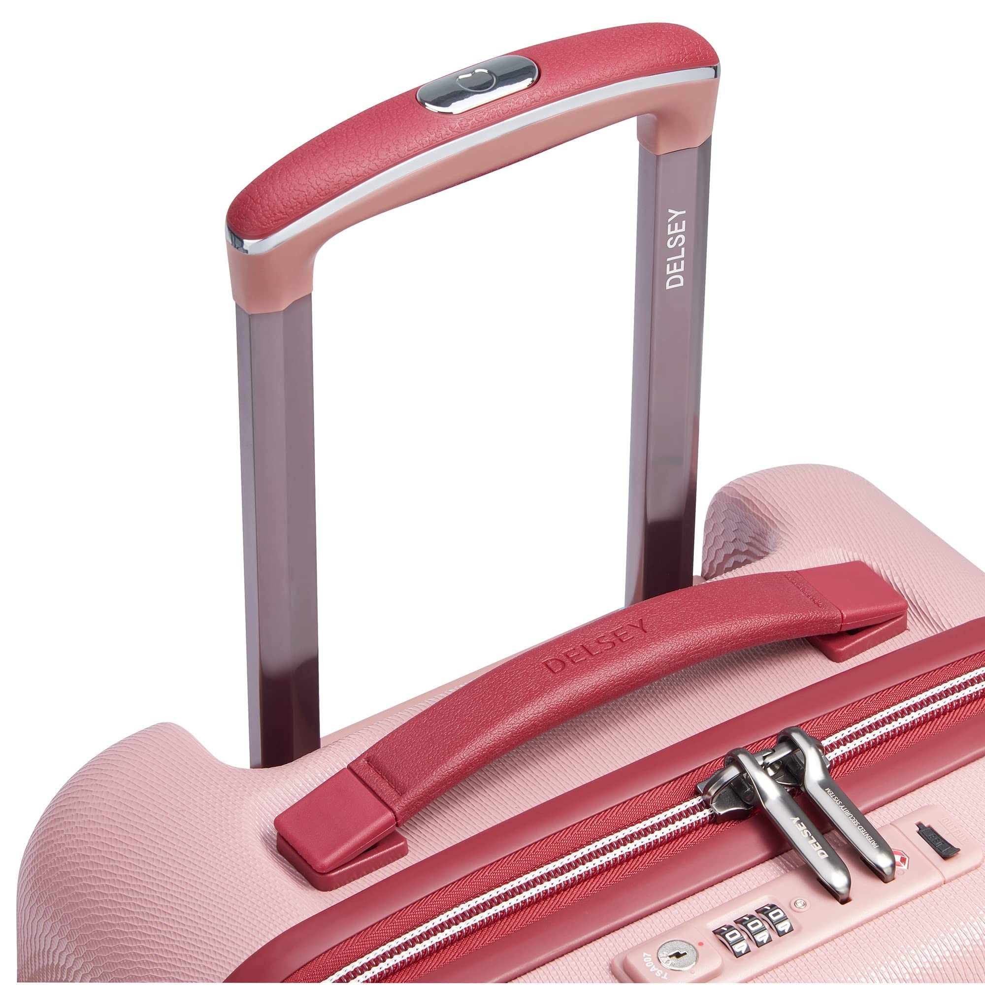 Delsey Paris Chatelet Air 2.0 Hardside Spinner Carry-On Luggage 19 Inch, Lightweight Pink Suitcase for Women & Men - Perfect for Air Travel, Business Trips & Weekend Getaways