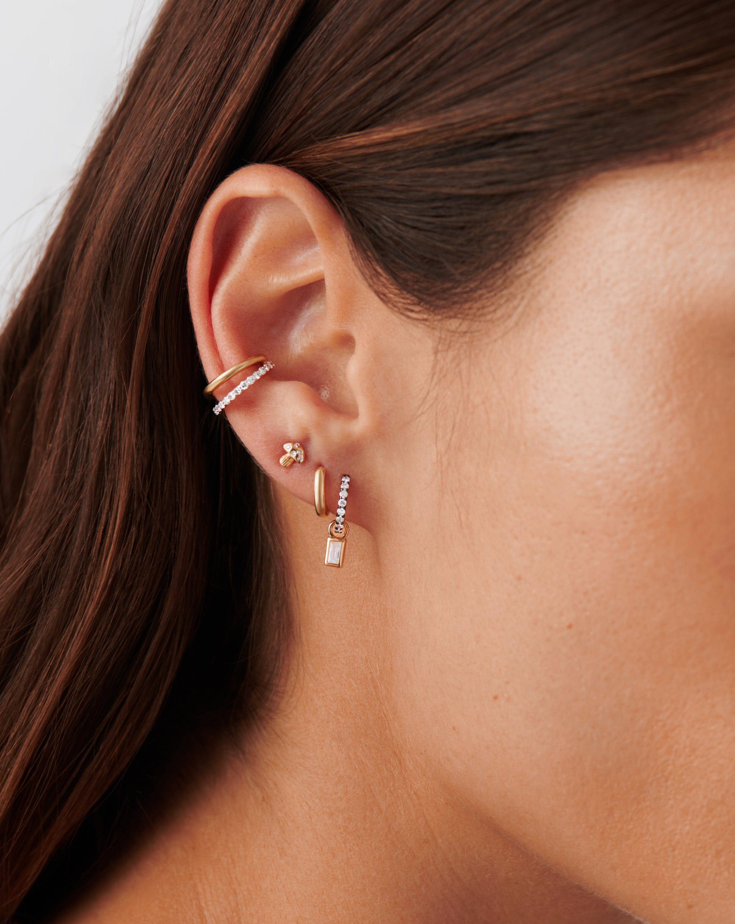 Elegant Diamond Double Ear Cuff - Trendy Non-Pierced Ear Jewelry for Women - Perfect for Parties, Weddings & Everyday Wear