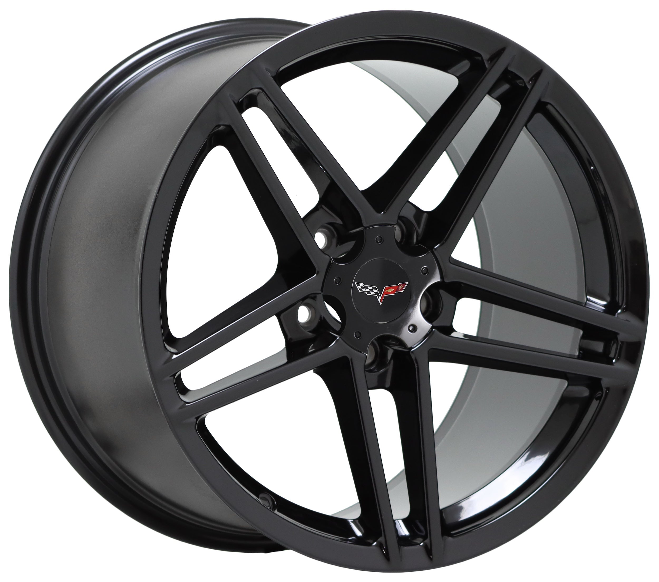 **18/19 Chevy Corvette Z06 OEM Black Factory Wheels & Rims Set (5090, 5107) - Perfect for Performance Upgrades & Show Car Customization**