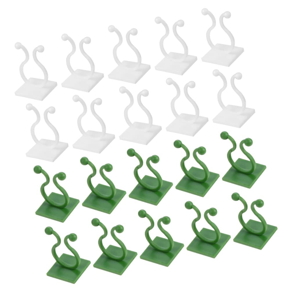 DOITOOL 120pcs Wall Mount Clothes Rack & Garden Plant Clips - Heavy Duty Wall Fixer for Plant Climbing, Vine Support, Cable Organizer - Perfect for Home, Shop, Indoor & Outdoor Plants (Ideal for Balcony Gardens, Vertical Planting & Home Organization)