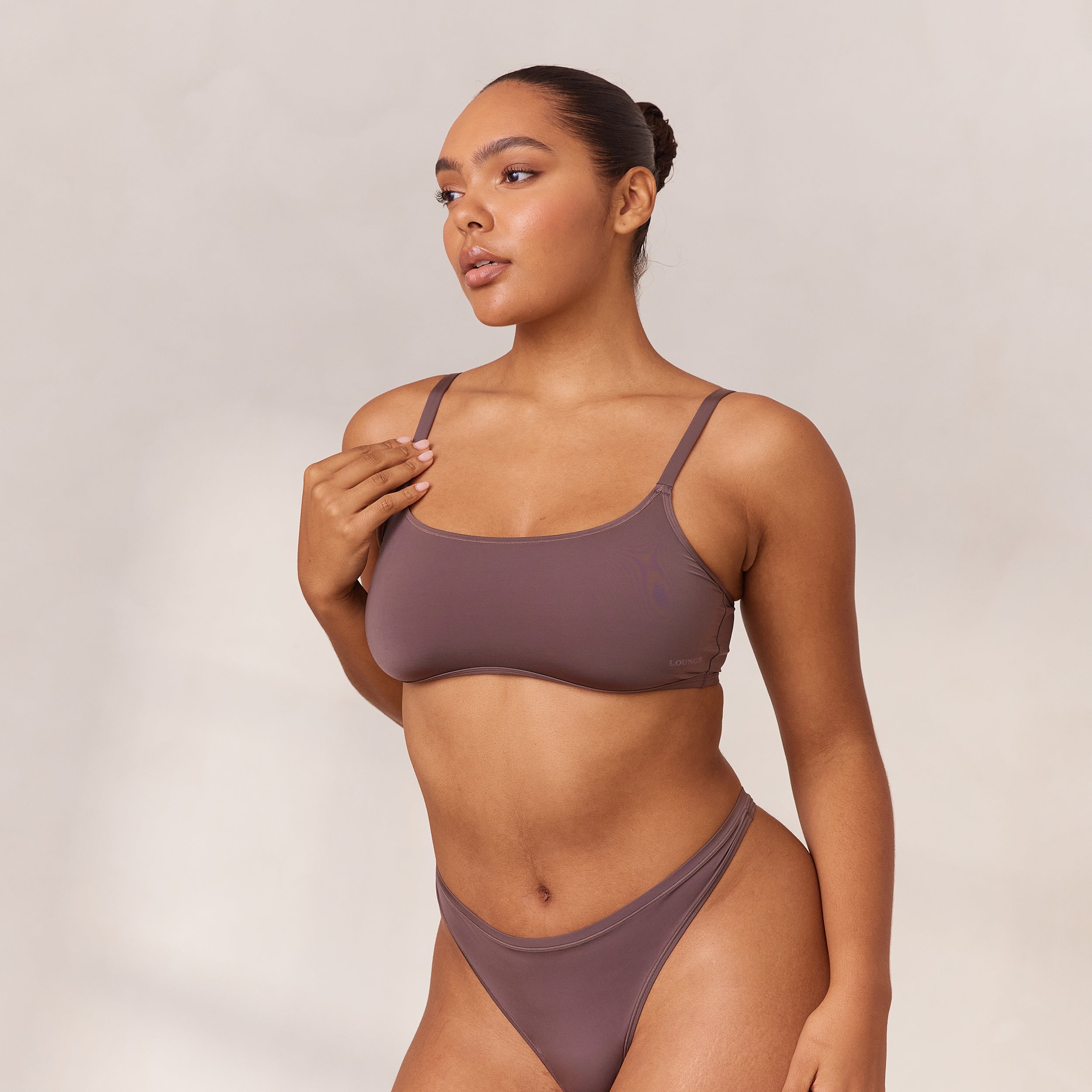 Barely There Bralette - Ultra Soft Wireless Comfort Bra in Damson Color | Perfect for Yoga, Lounge & Everyday Wear