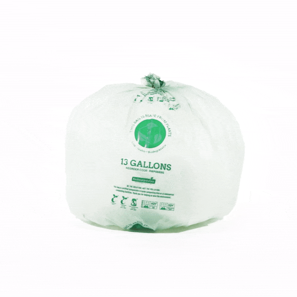 Eco-Friendly 13 Gallon Green Compostable Trash Bags - 100 Count Biodegradable Plastic Garbage Can Liners for Kitchen, Office & Outdoor Waste Disposal