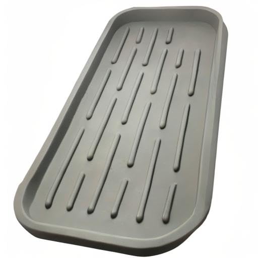 2-Pack Sponge Holder Tray - Durable Kitchen & Bathroom Sink Organizer for Sponges, Soap Dispensers & Toothpaste - Fits Scotch-Brite, Meyers & Colgate - Perfect for Countertop Organization & Small Space Storage