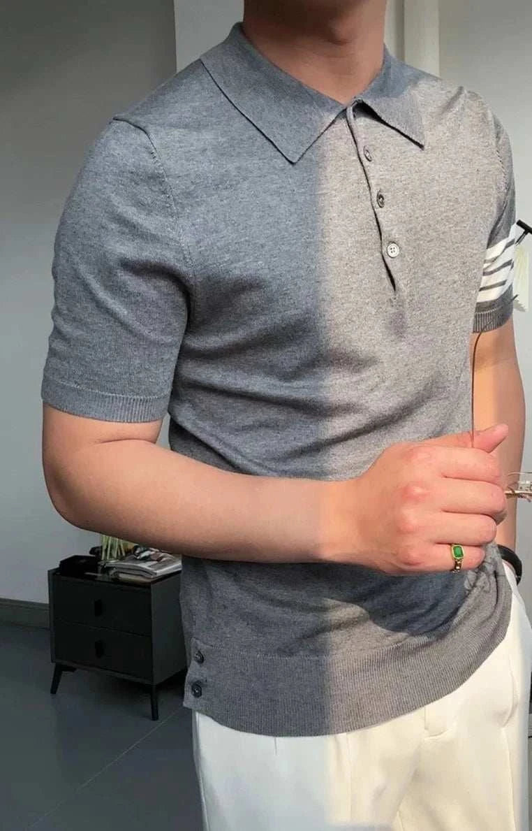 Men's Slim Fit Polo Shirt - Breathable Summer Casual T-Shirt for Outdoor Activities & Daily Wear