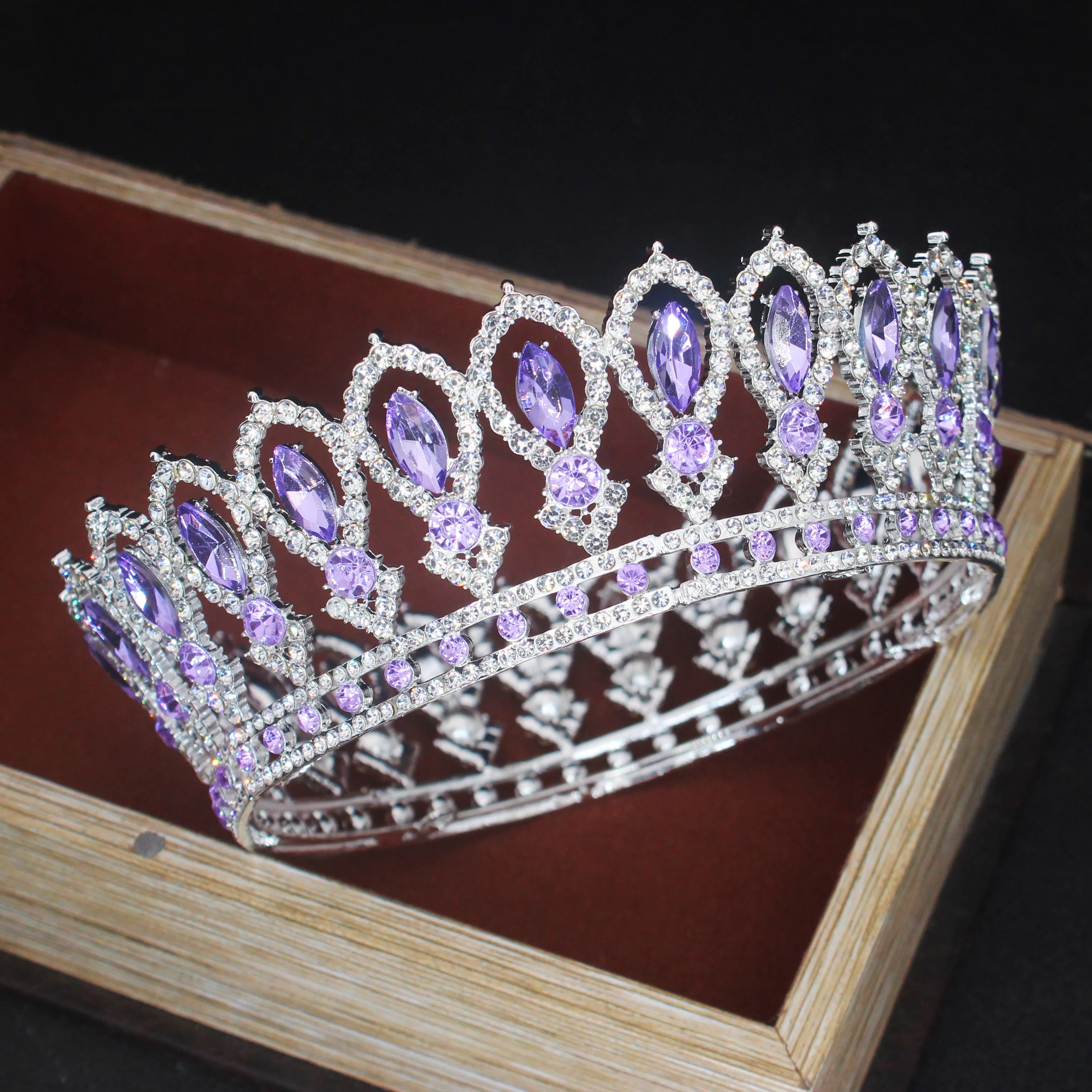 Crystal Queen Wedding Tiara Crown - Baroque Bridal Headpiece for Women | Elegant Bride Hair Jewelry Accessories for Weddings, Pageants & Special Occasions