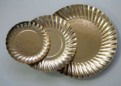 Premium Gold Laminated Swirl Plates 4-3/4