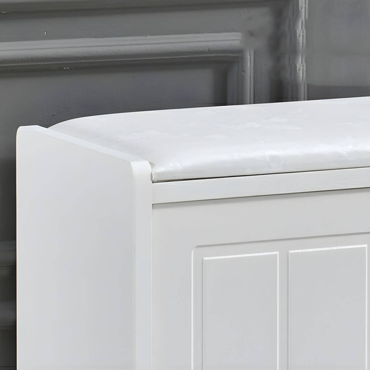 Modern Wood Rectangular Storage Ottoman with Stain-Resistant Fabric - Perfect for Living Room, Bedroom & Home Organization