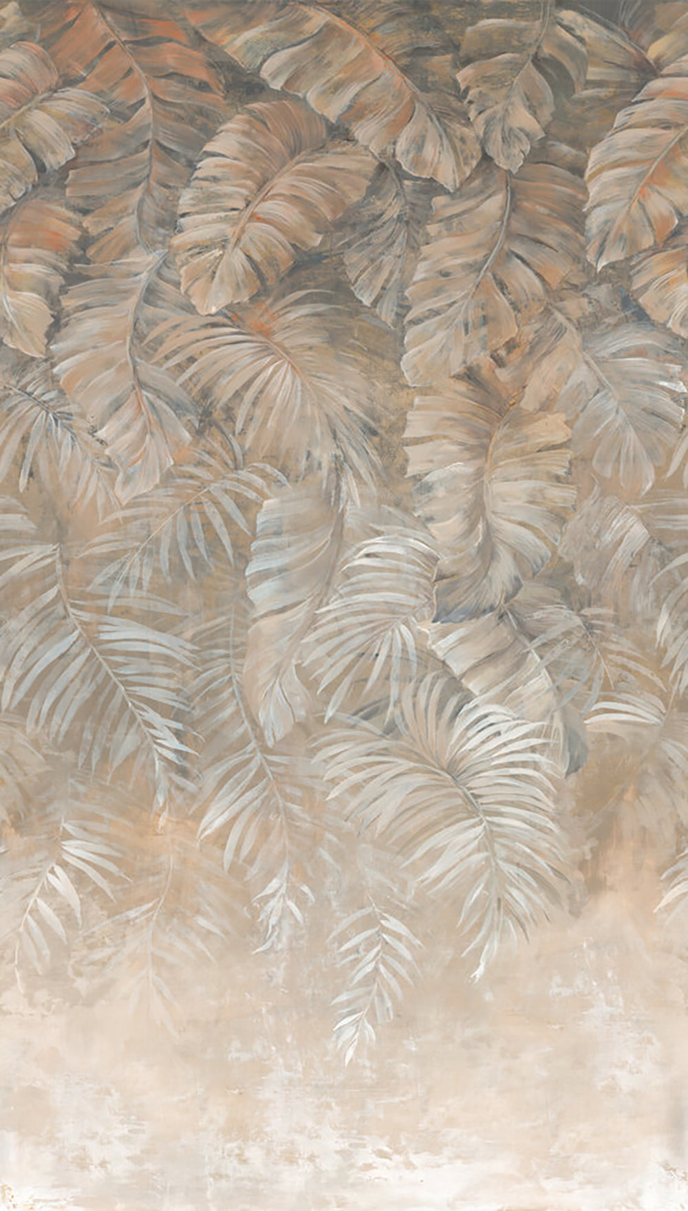 The Wall 2 Palm Leaves Wall Art - Tropical Botanical Decor for Living Room, Bedroom & Office - Perfect for Beach House & Boho Style Home Decor