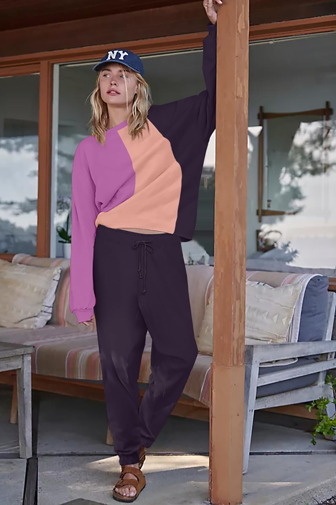 ETCYY Women's 2-Piece Lounge Sets - Soft Sweatsuits with Long Pants for Yoga, Workout & Home Relaxation | Comfortable Athletic Tracksuit Outfits for Casual Wear & Gym Sessions