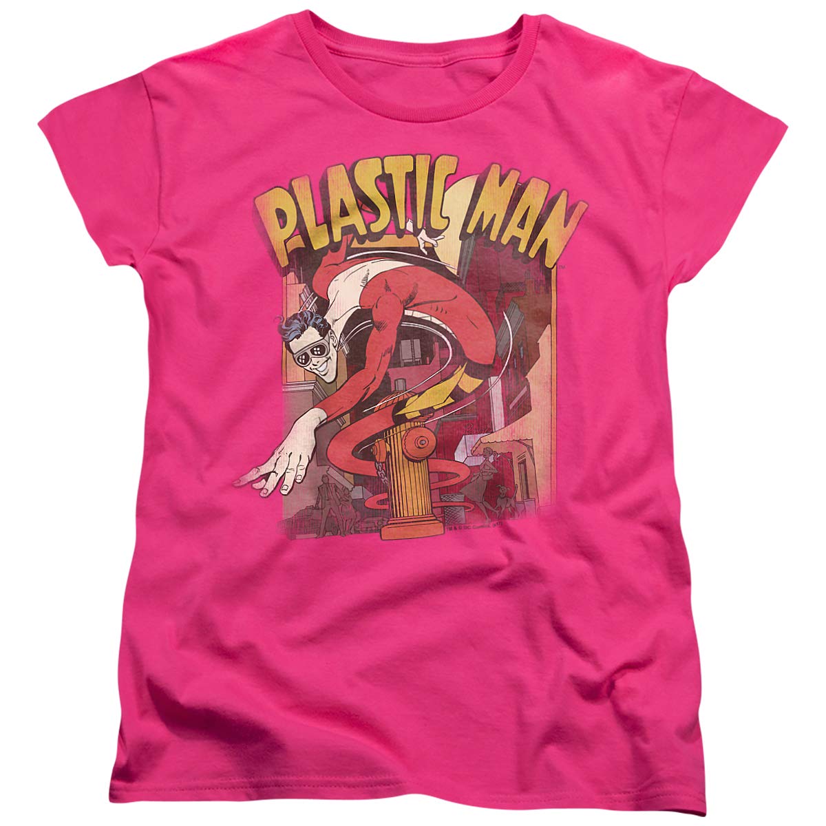 DC Comics Plastic Man Graphic Tee - Superhero Streetwear T-Shirt for Women - Casual Wear & Cosplay Costume