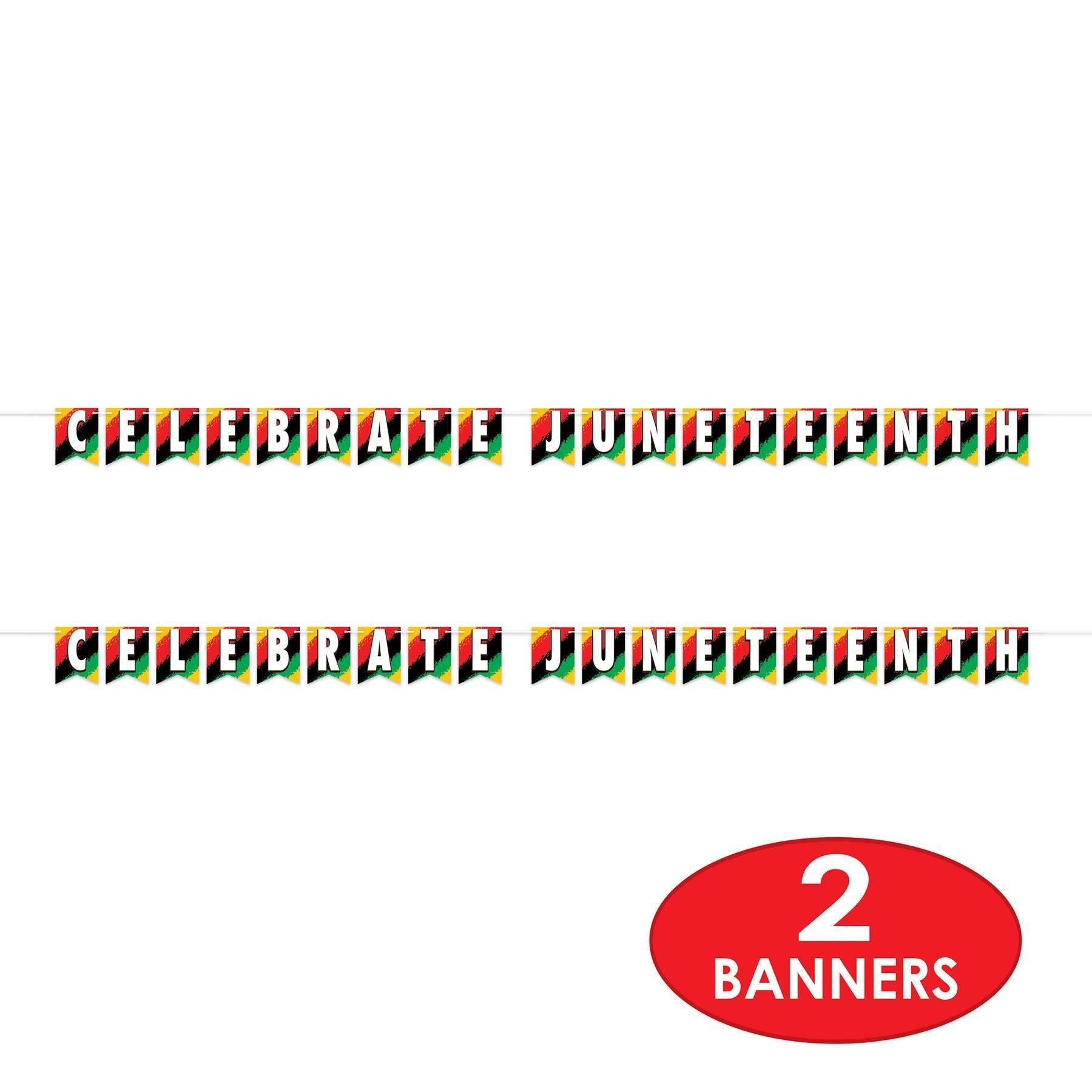 12 Pack Beistle Celebrate Juneteenth Streamers - Patriotic Party Decorations for Juneteenth Celebrations, African American History Month & Independence Day Events