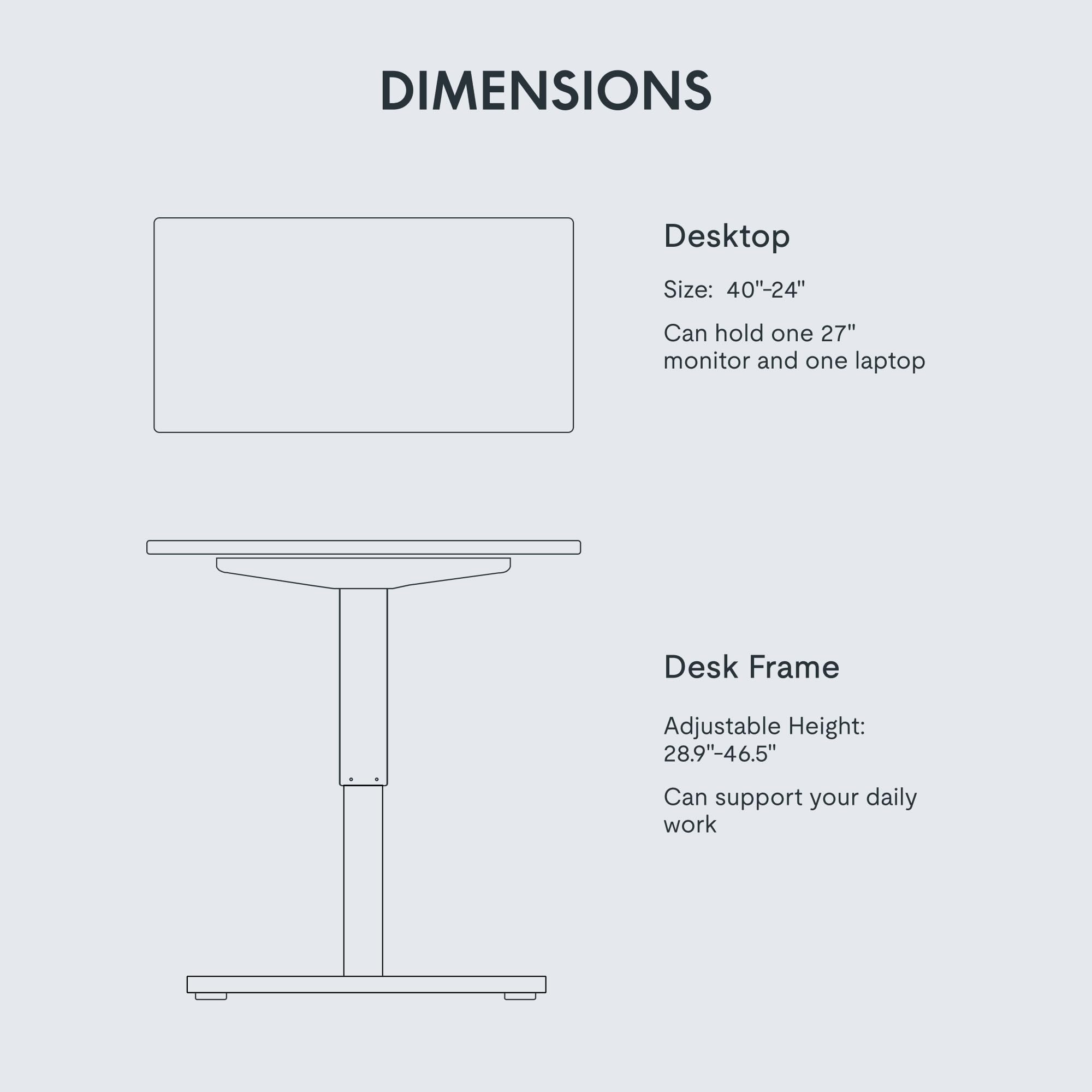 FLEXISPOT EN1 Electric Height Adjustable Standing Desk 40