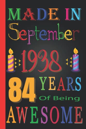 Funny 84th Birthday Gifts for Women & Men - Personalized September 1938 Born Gag Gift Ideas for Friends, Coworkers & Family - Celebrate 84 Years of Being Awesome - Perfect for Milestone Birthdays & Retirement Parties